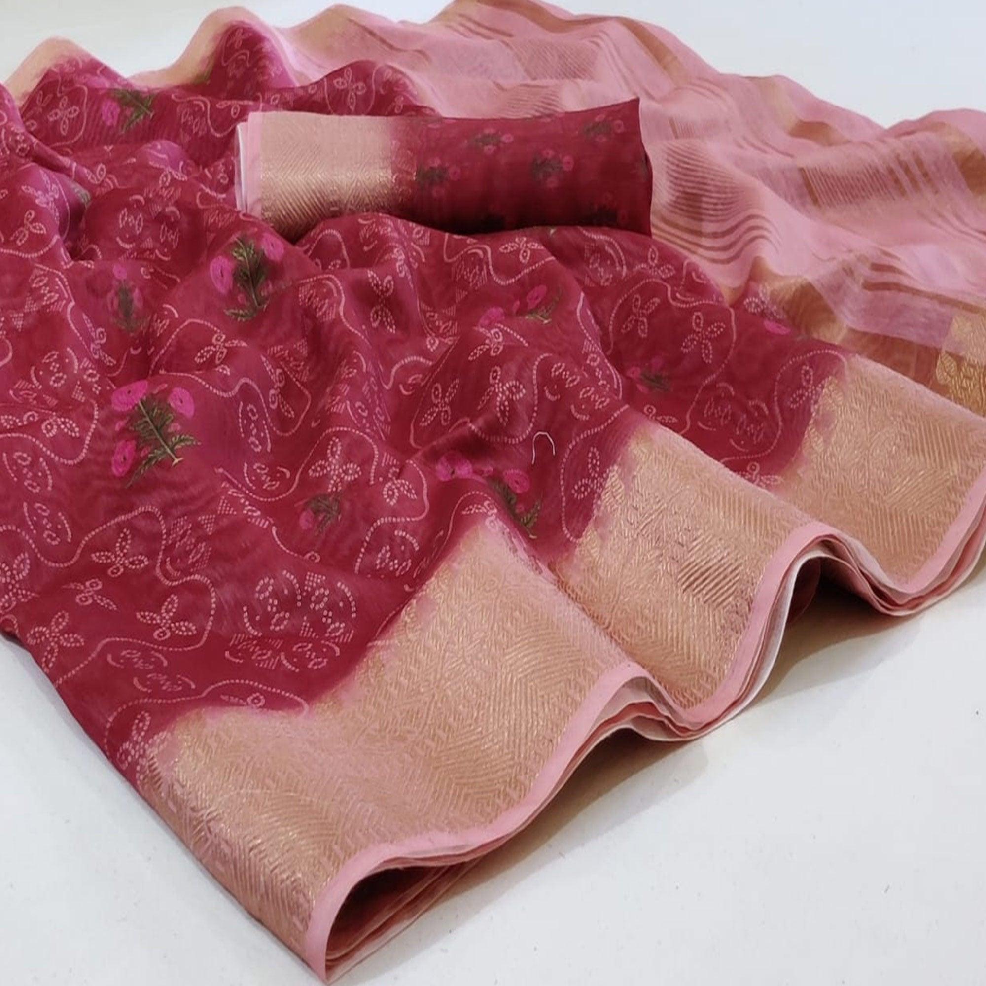 Exclusive Maroon Colored Festive Wear Woven Banarasi Silk Saree - Peachmode