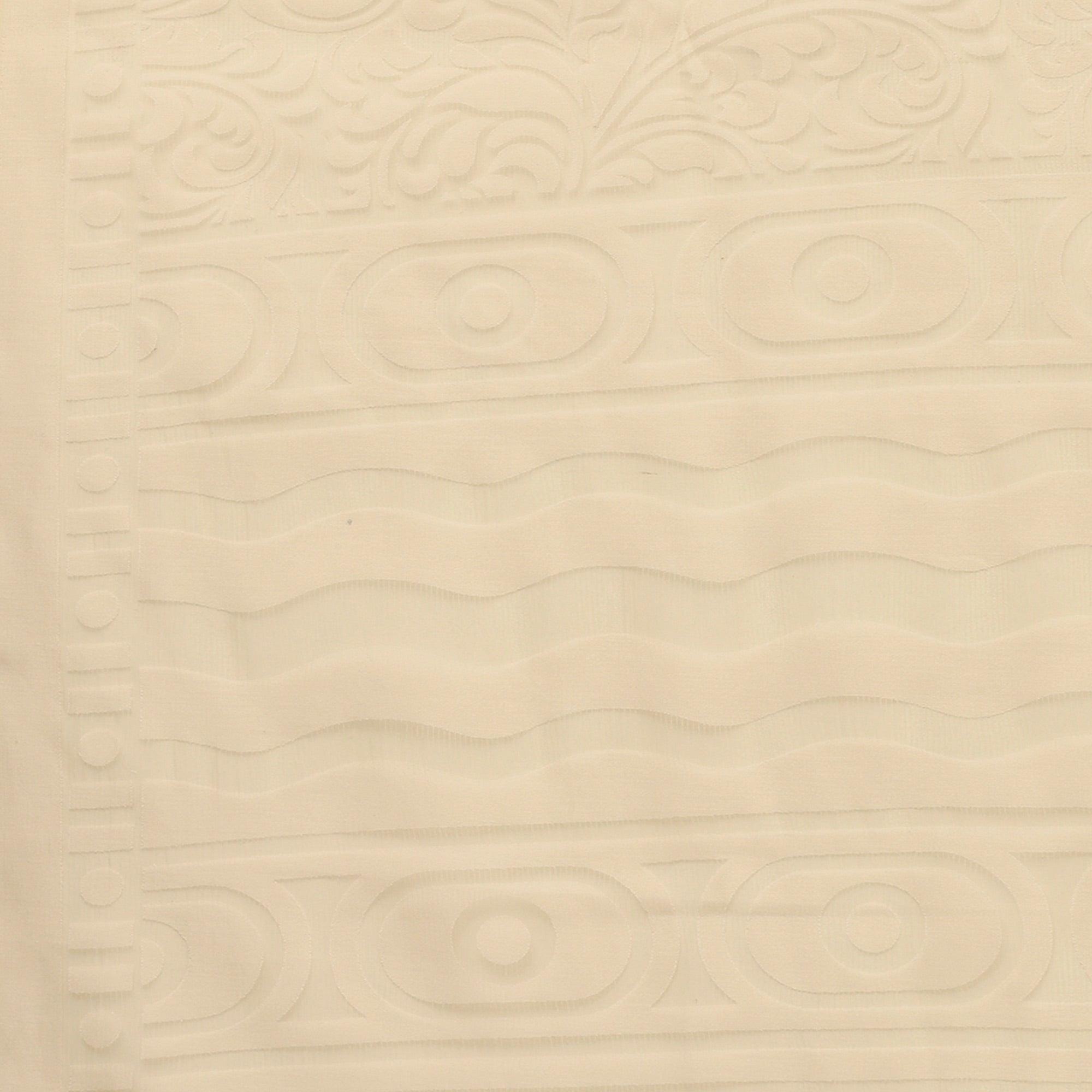 Exotic Cream Colored Party Wear Geometric Brasso Saree - Peachmode