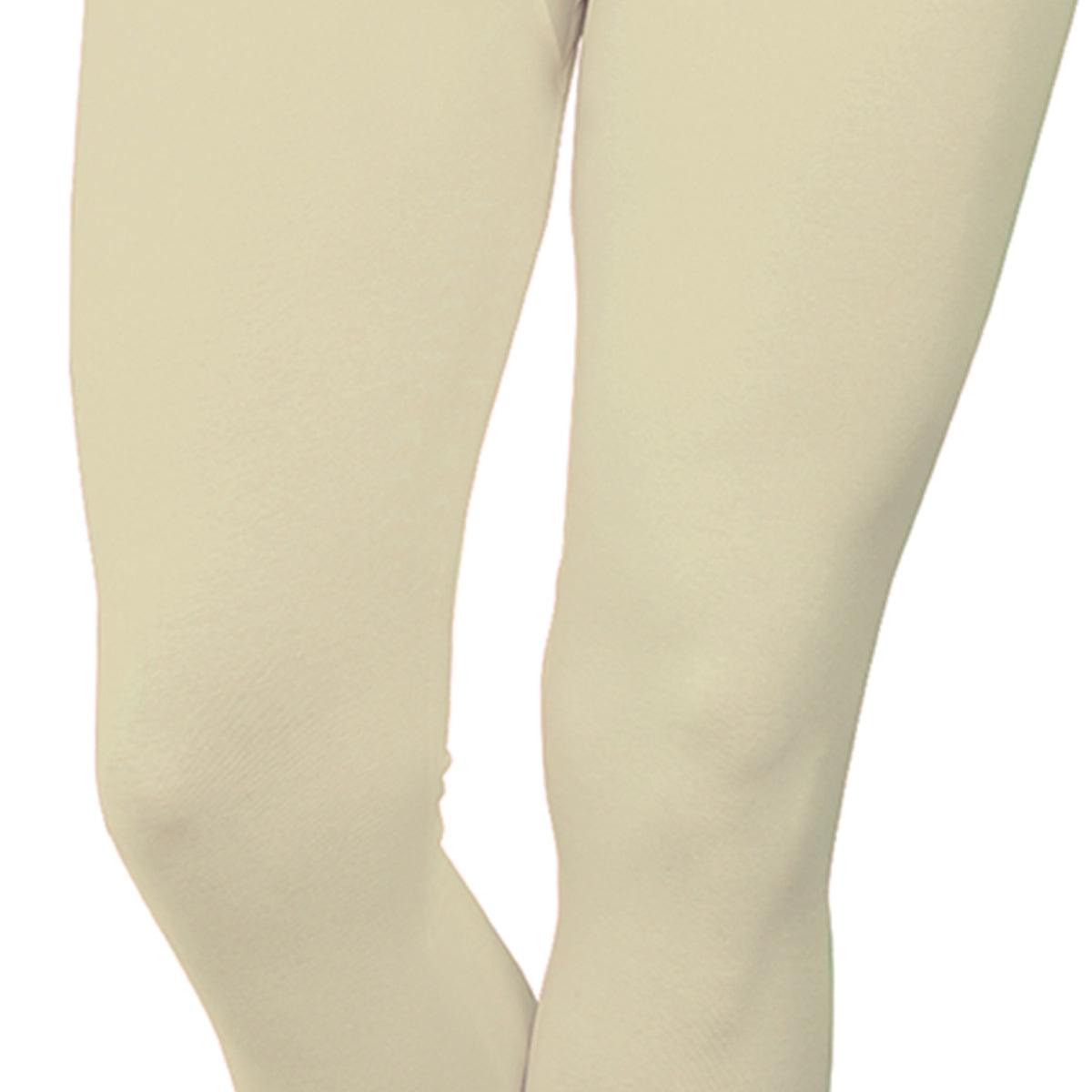 Eye-catching Cream Colored Casual Wear Ankle Length Leggings - Peachmode