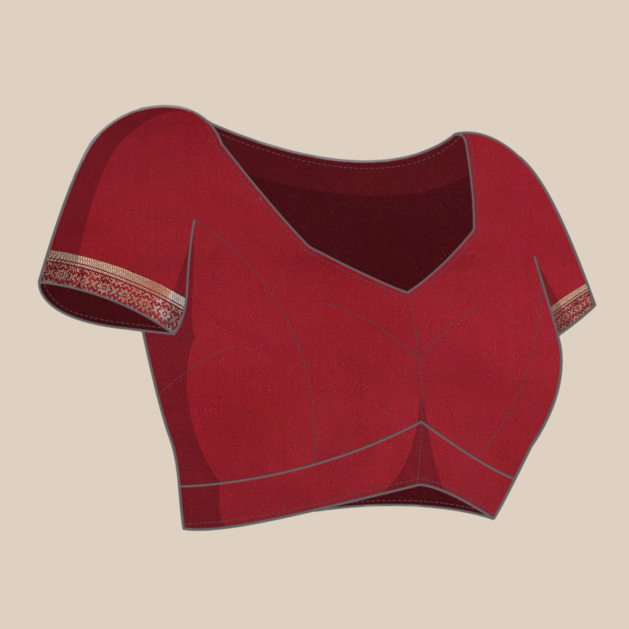 Maroon Woven Banarasi Silk Saree
