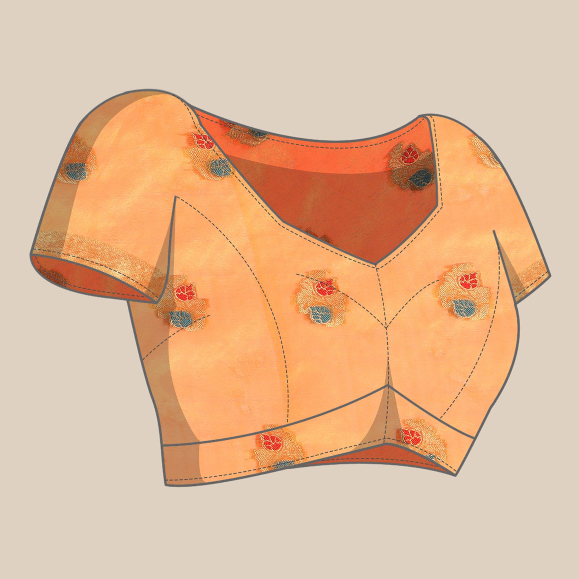Golden Woven Organza Saree