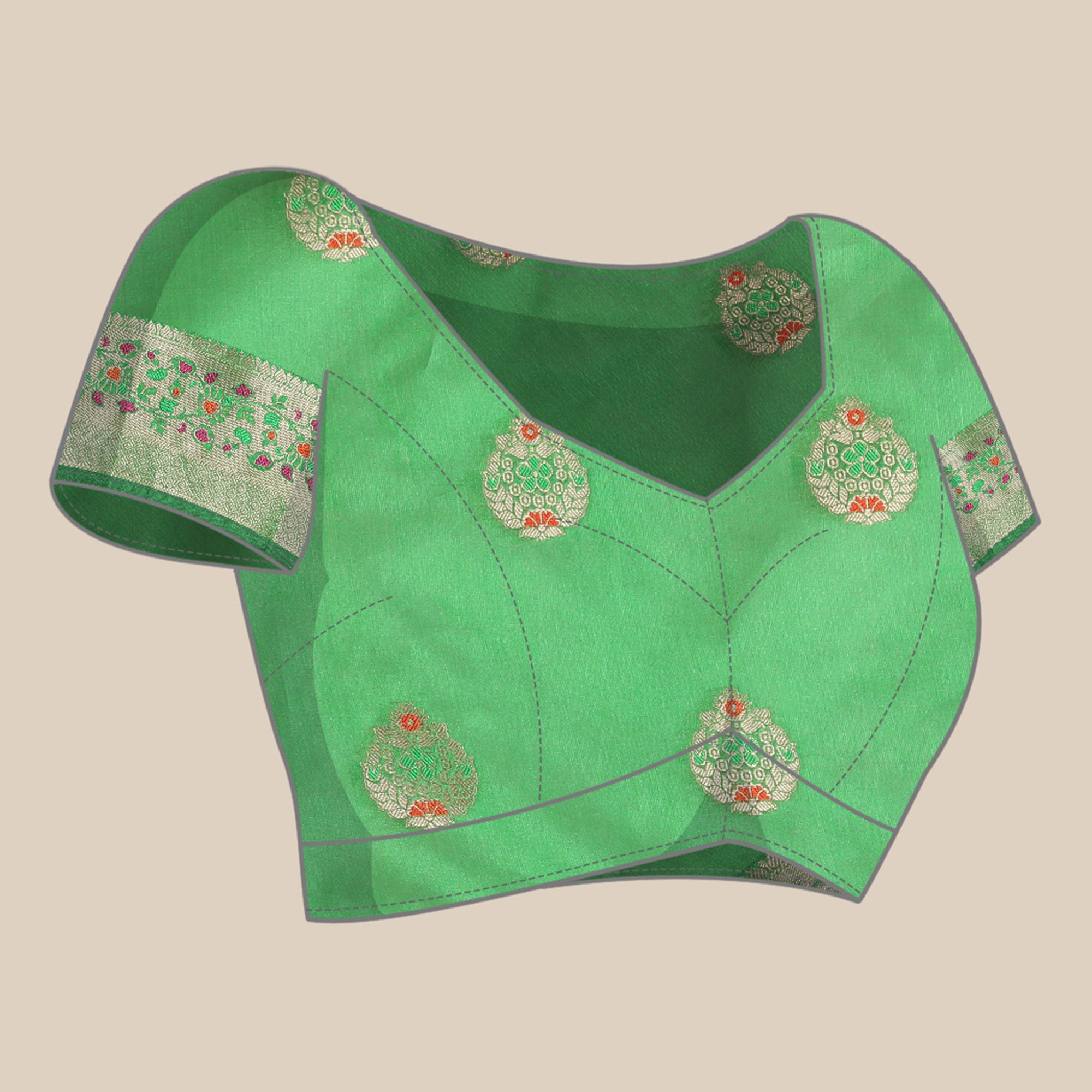 Gajari Woven Organza Saree