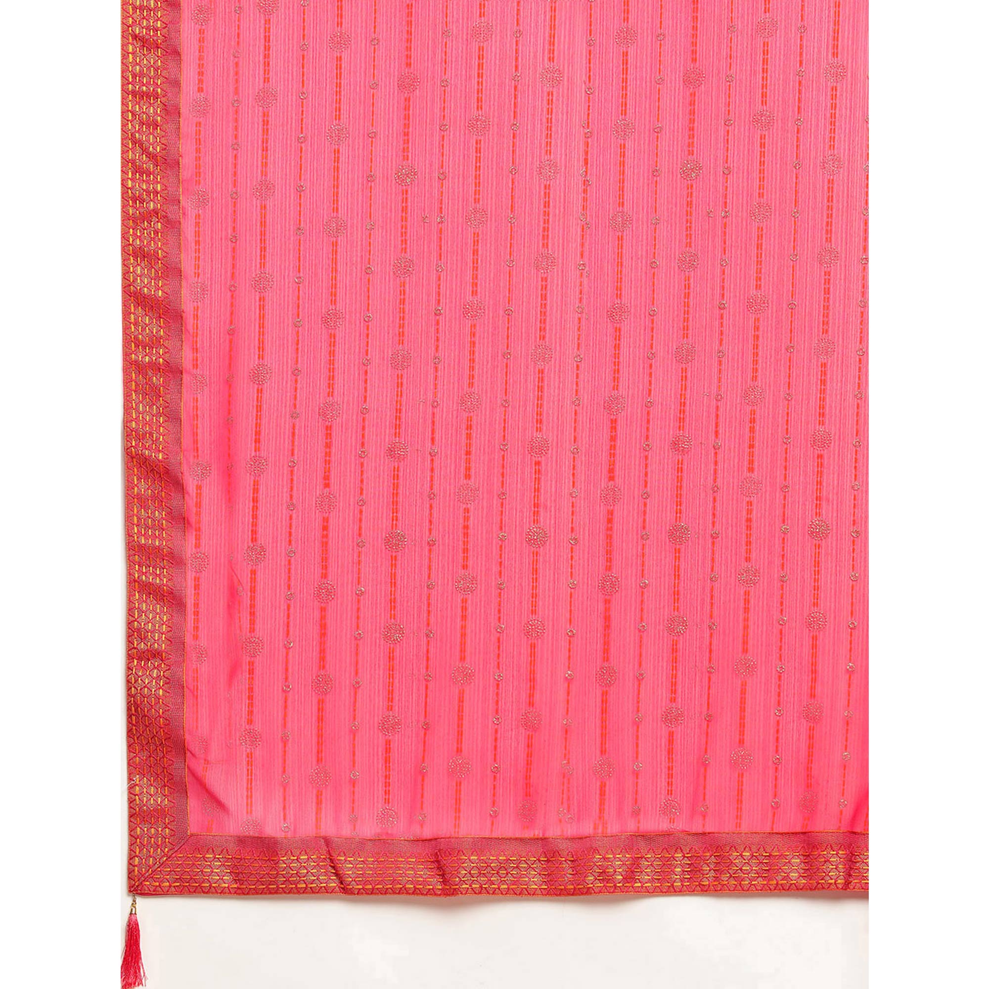 Pink Foil Printed Zomato Saree