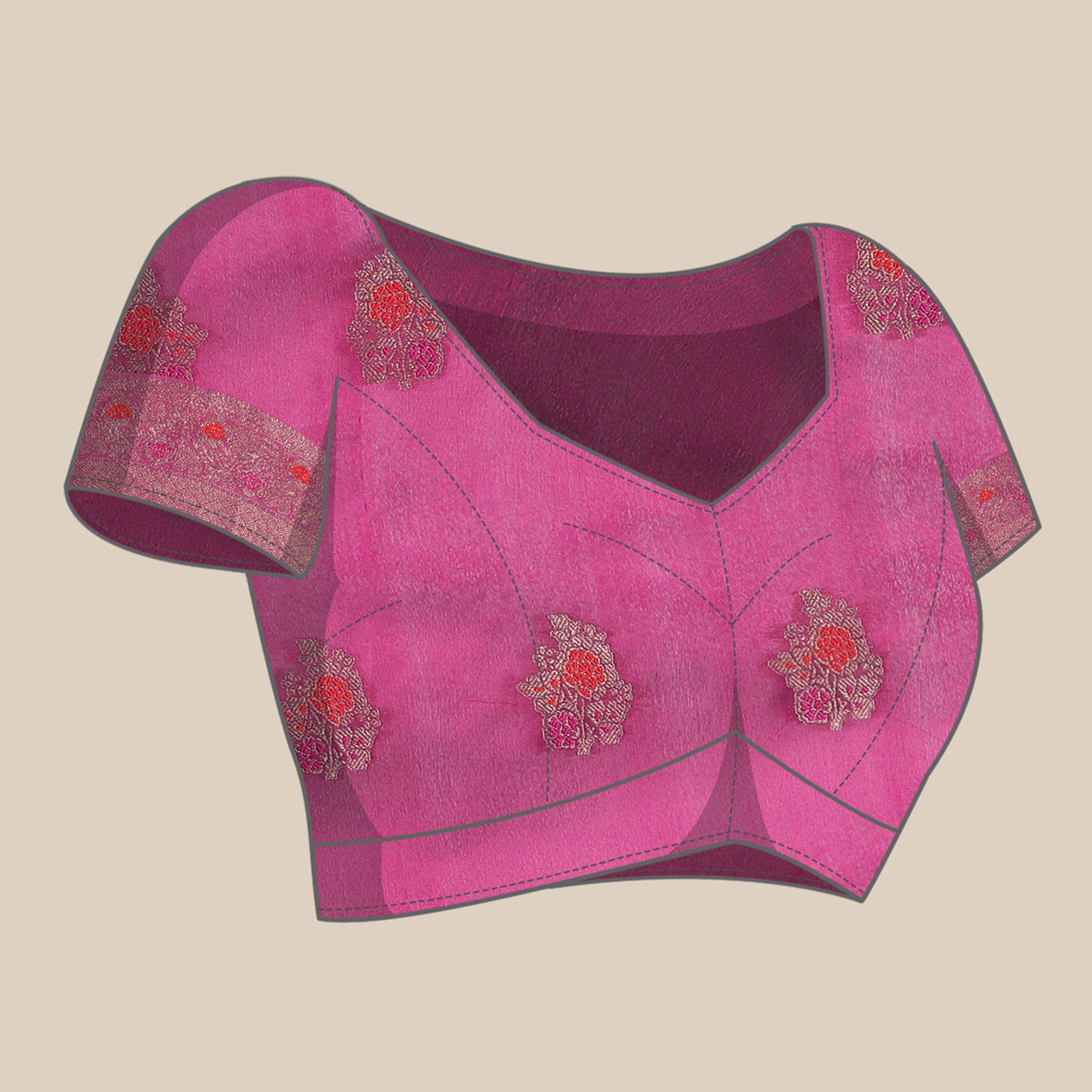 Rama Woven Organza Saree