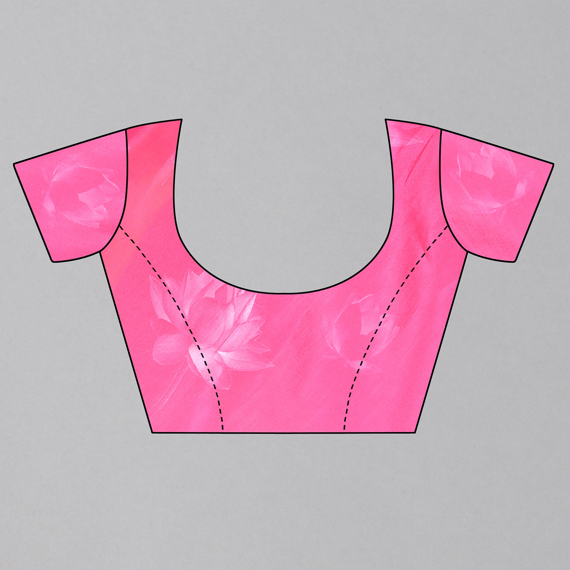 Blue Digital Printed Dola Silk Saree