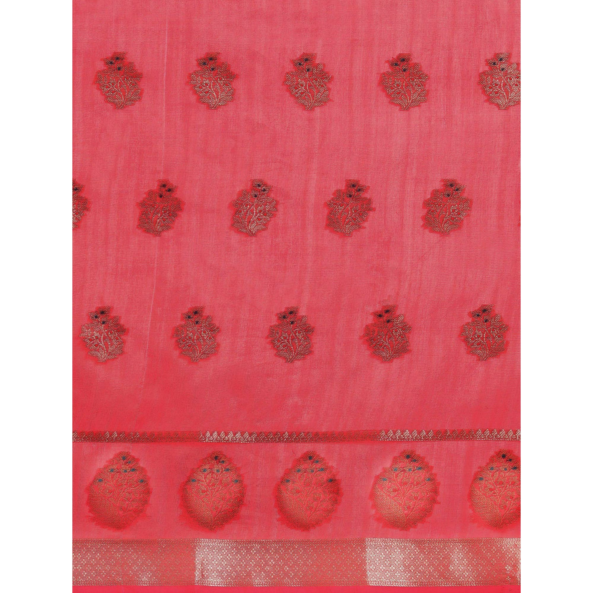 Red Woven Organza Saree