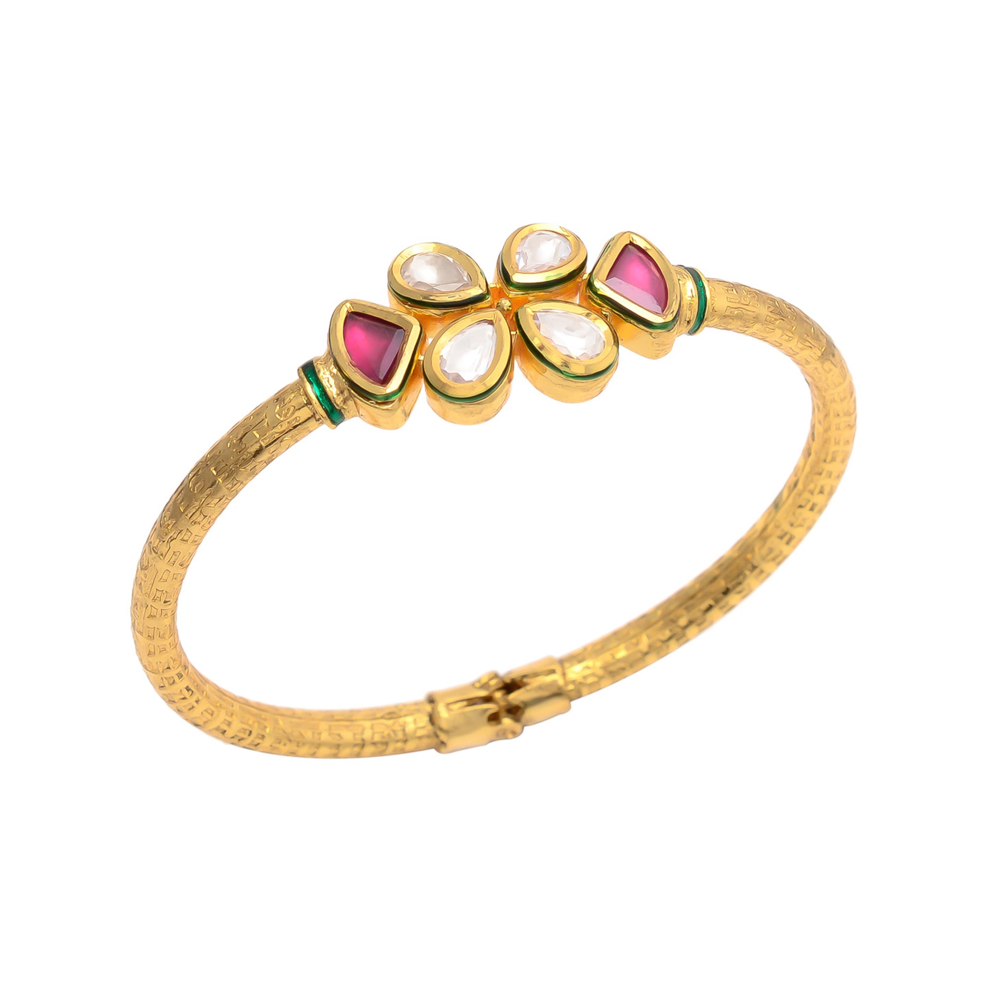 Golden Kundan Stone Bracelet