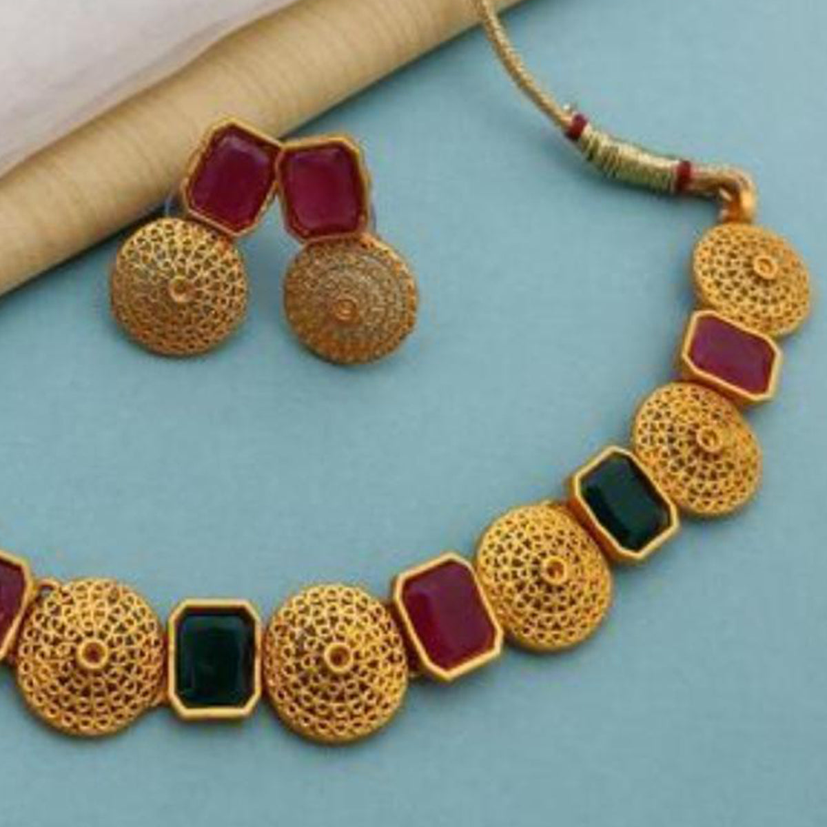 Gold Plated Alloy Choker Set