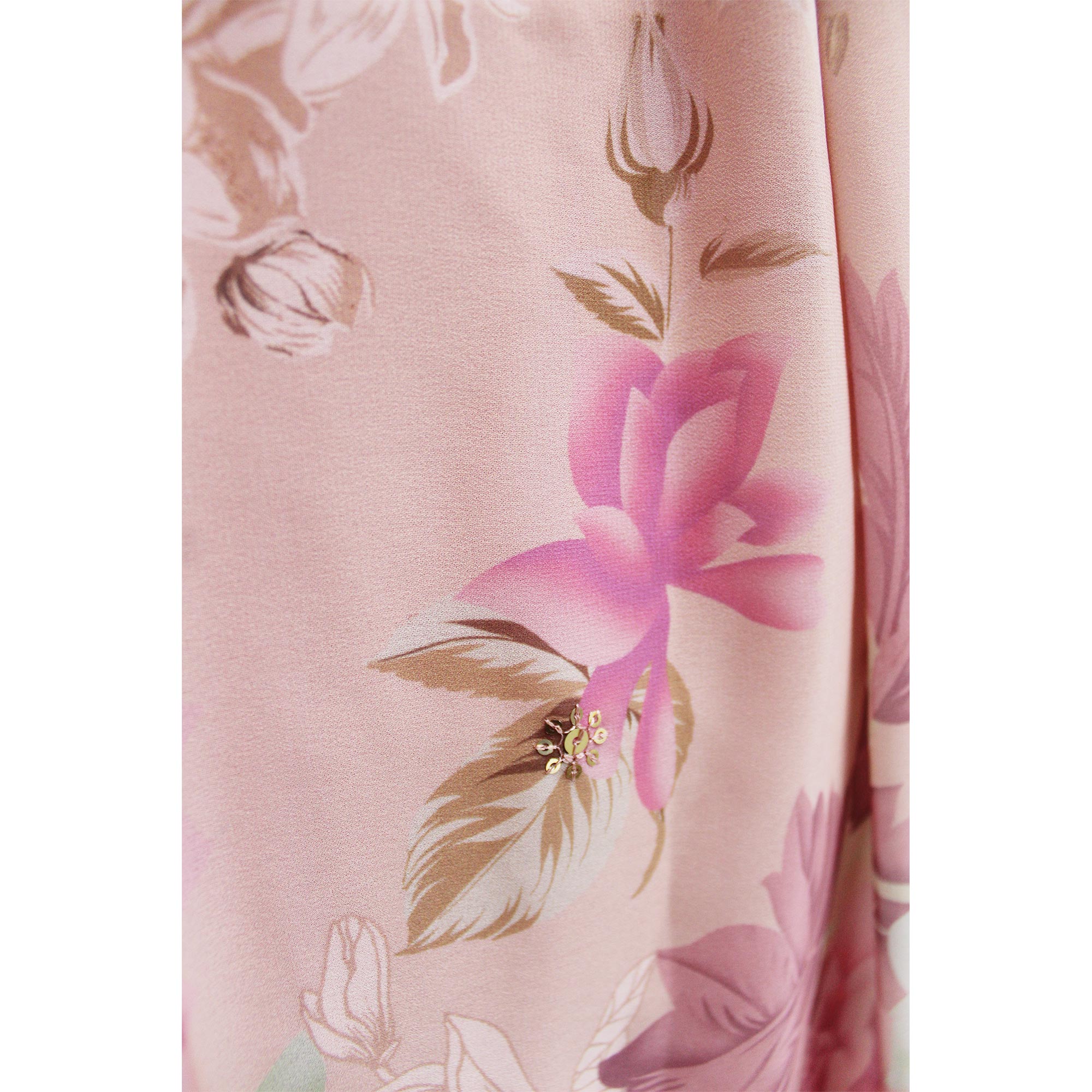 Pink Printed With Sequins Embroidered Georgette Lehenga Choli