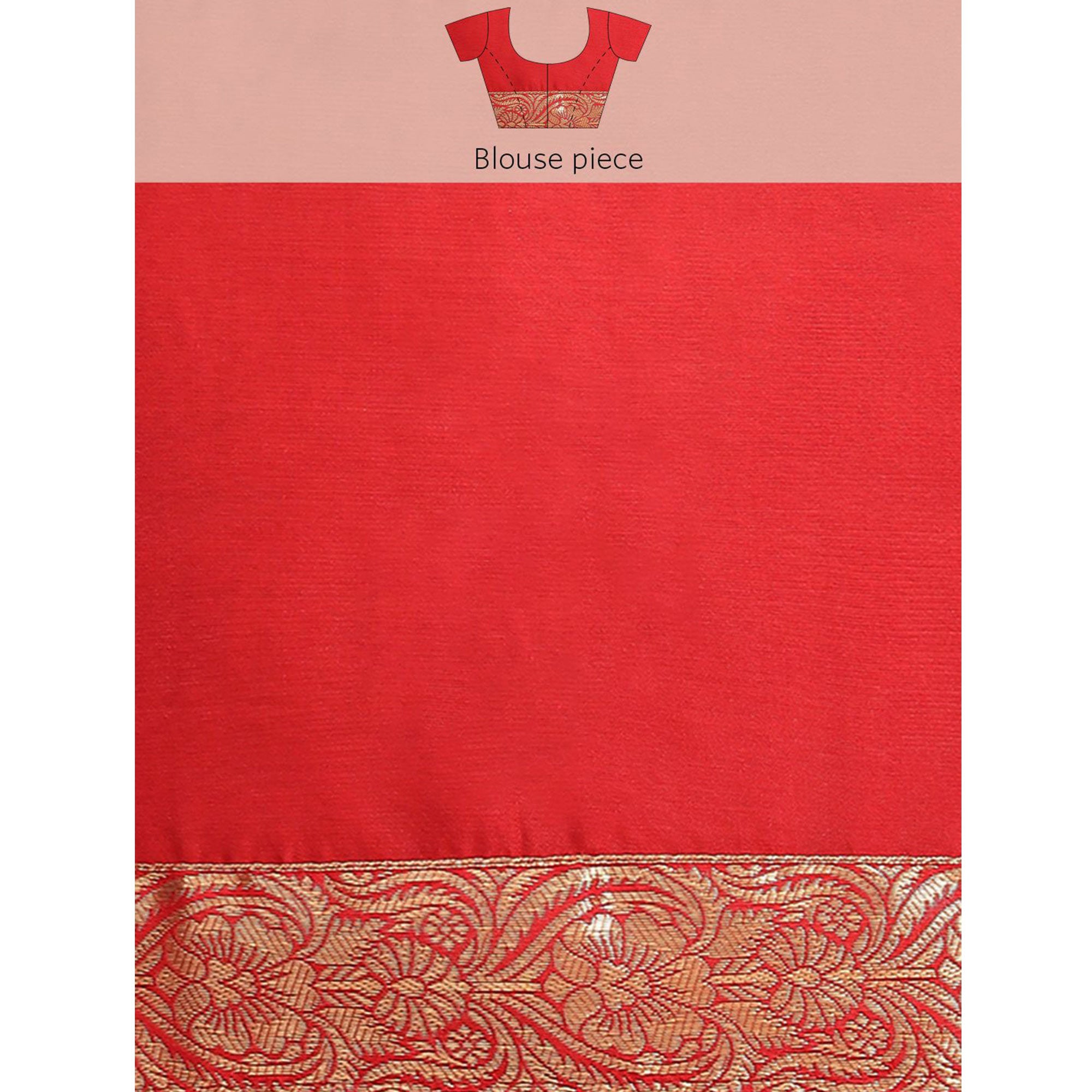 Red Woven Banarasi Silk Saree