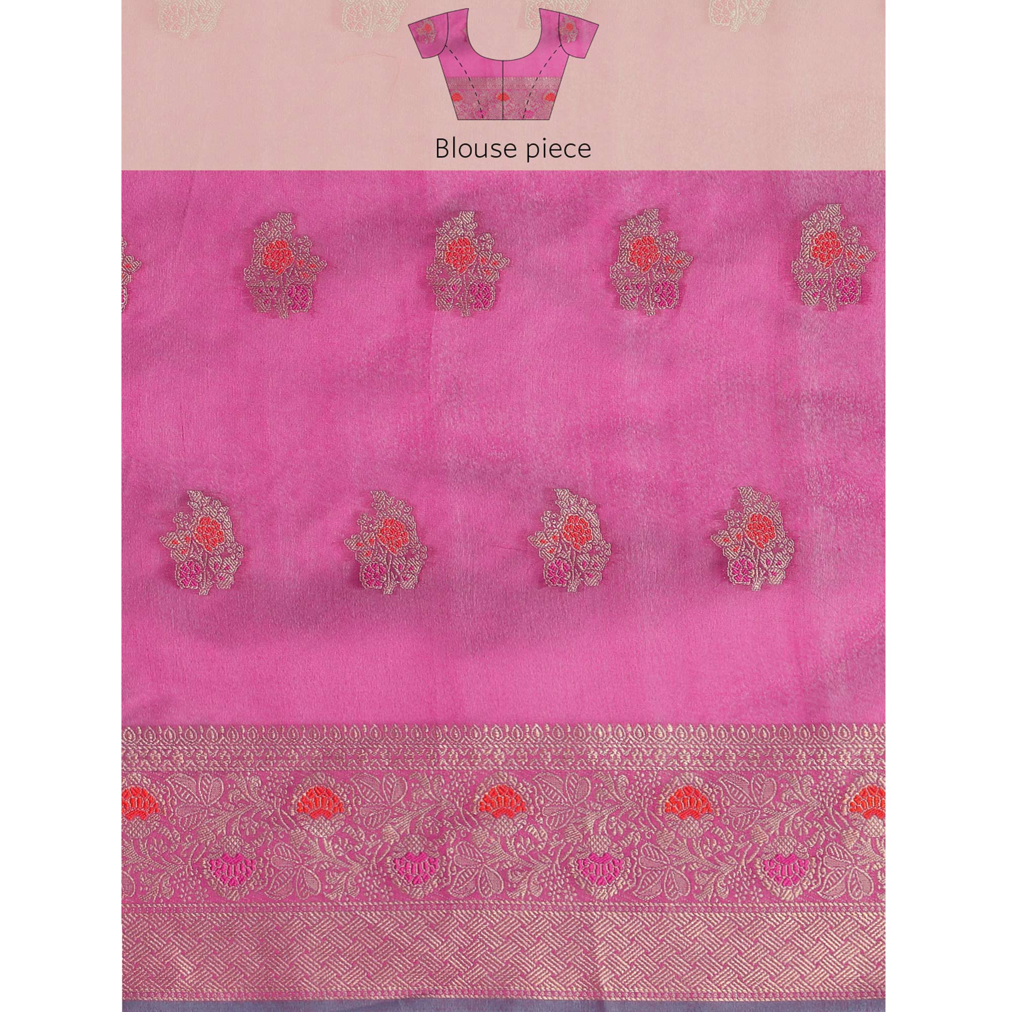 Rama Woven Organza Saree