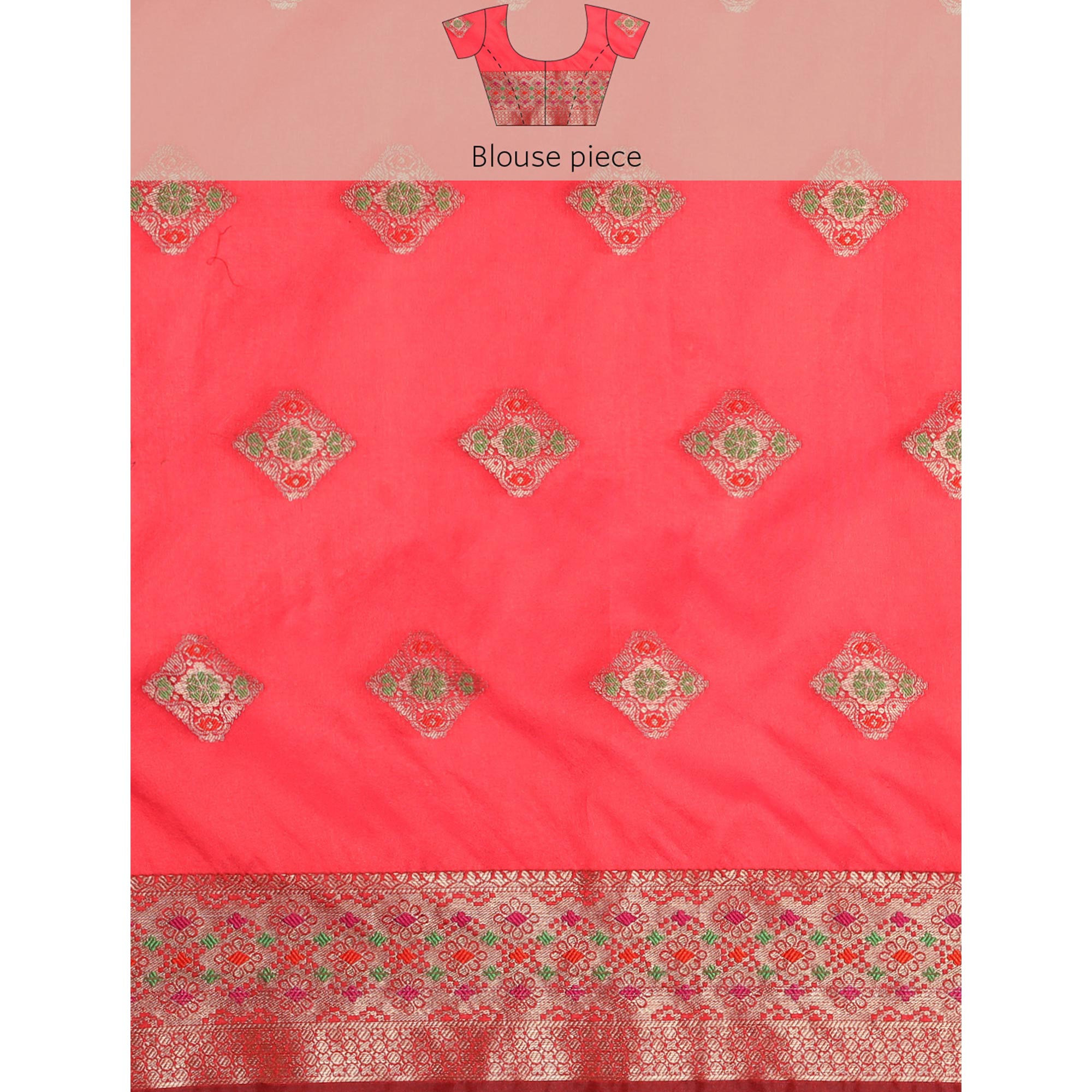 Golden Woven Organza Saree
