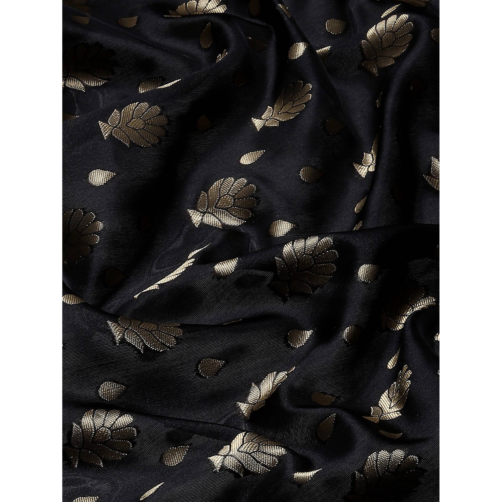 Black Woven Banarasi Silk Saree