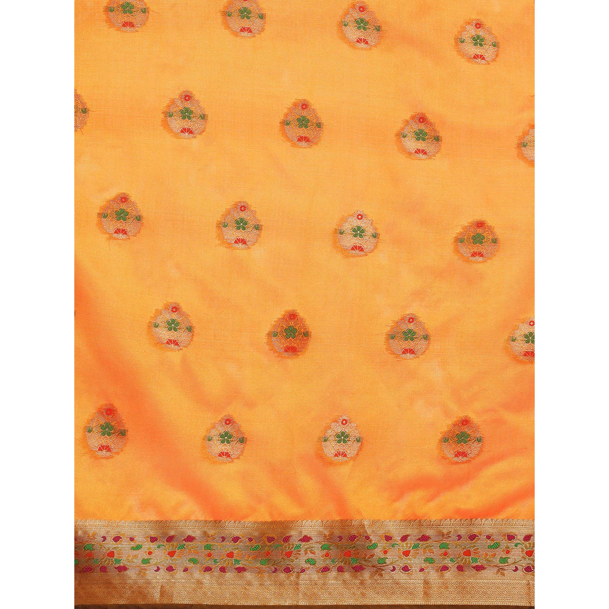 Golden Woven Organza Saree