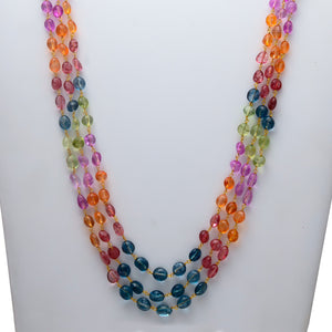 Multicolor Stone Three Line Mala