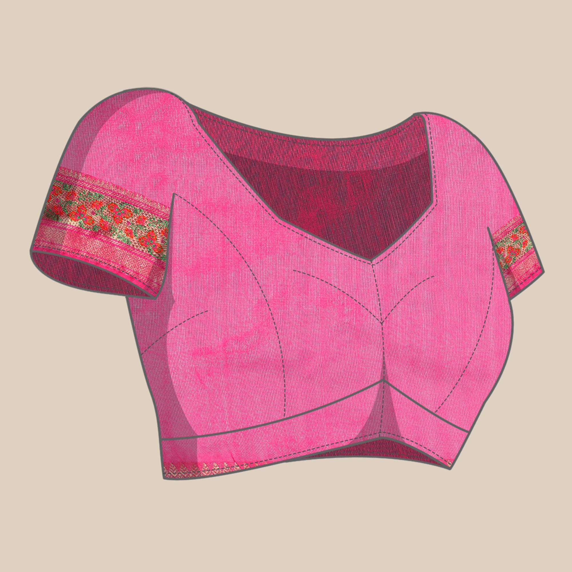 Rama Woven Cotton Silk Saree