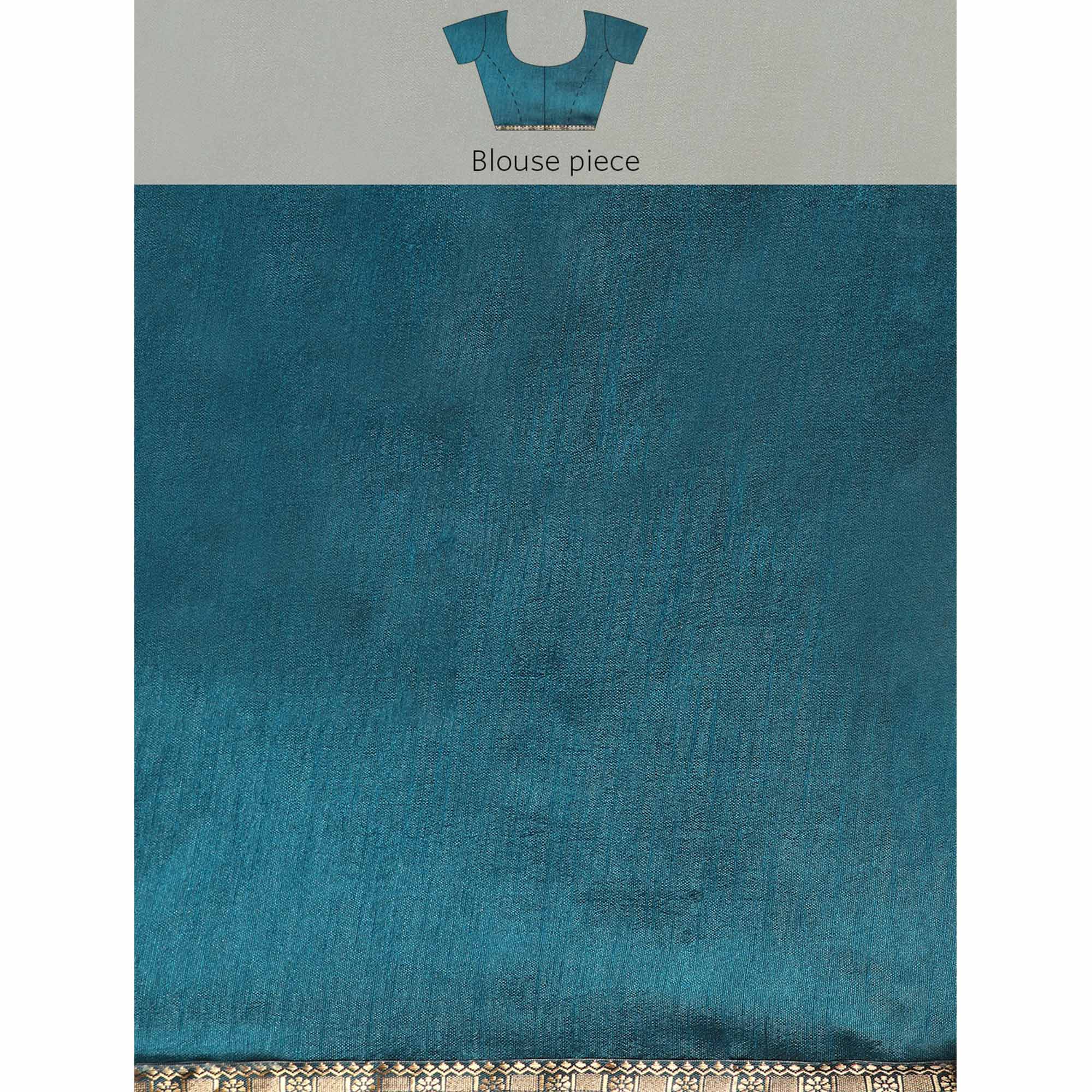 Blue Bandhani Foil Printed Zomato Saree With Tassels