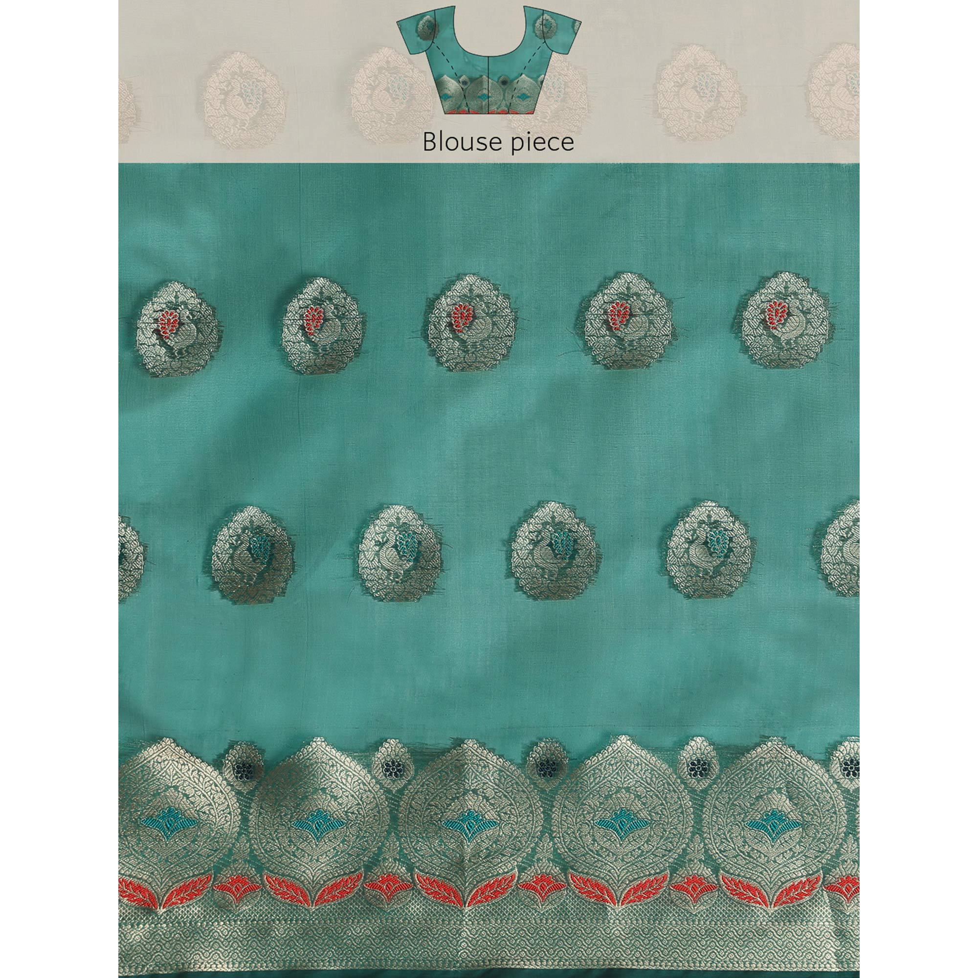 Rama Woven Organza Saree