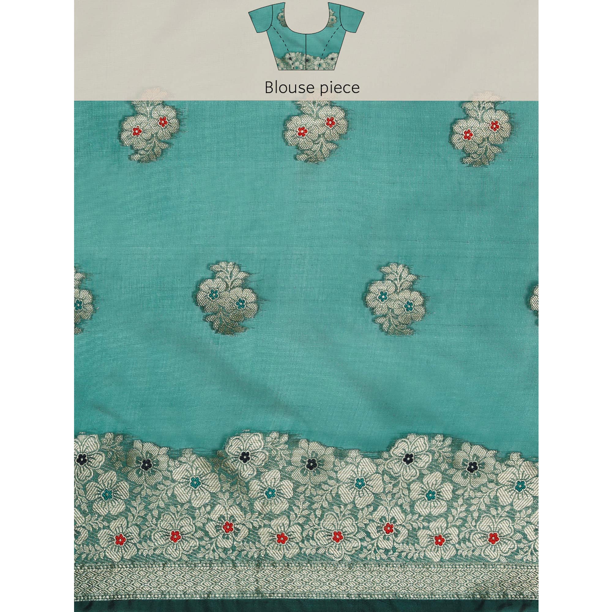 Rama Woven Organza Saree
