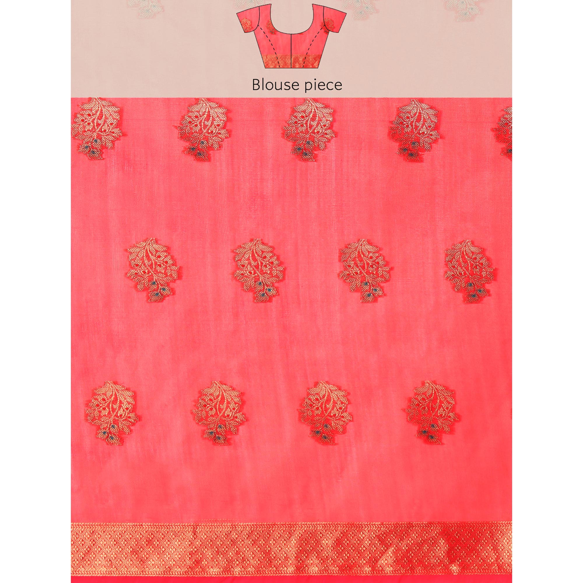 Red Woven Organza Saree
