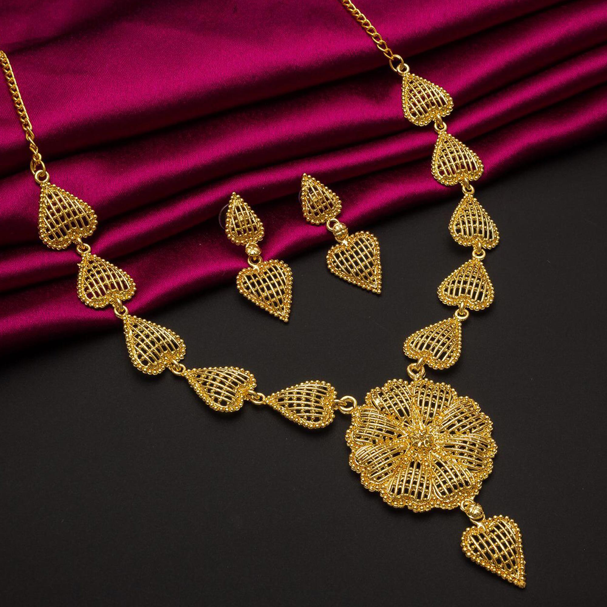Gold Plated Alloy Necklace Set