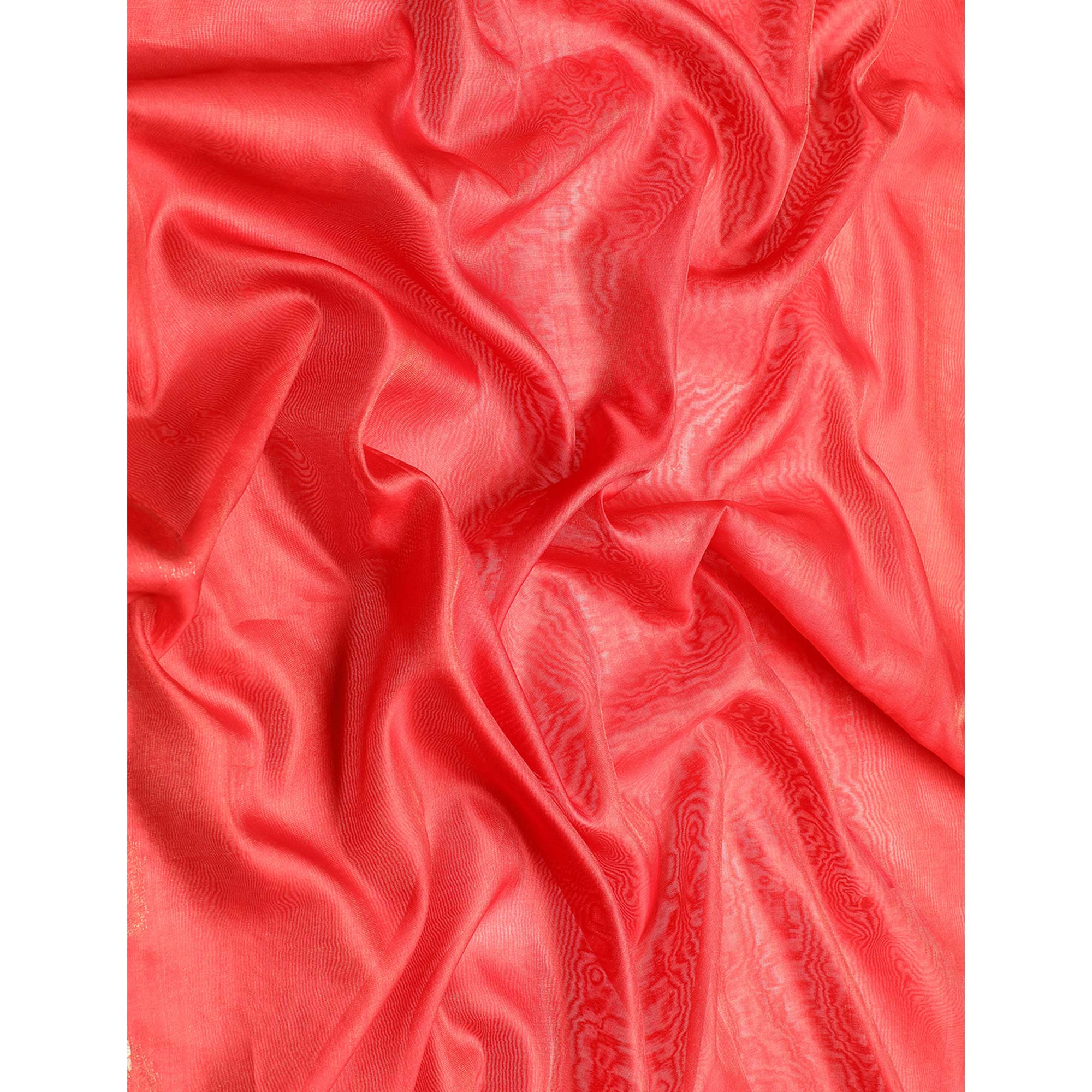 Red Woven Organza Saree