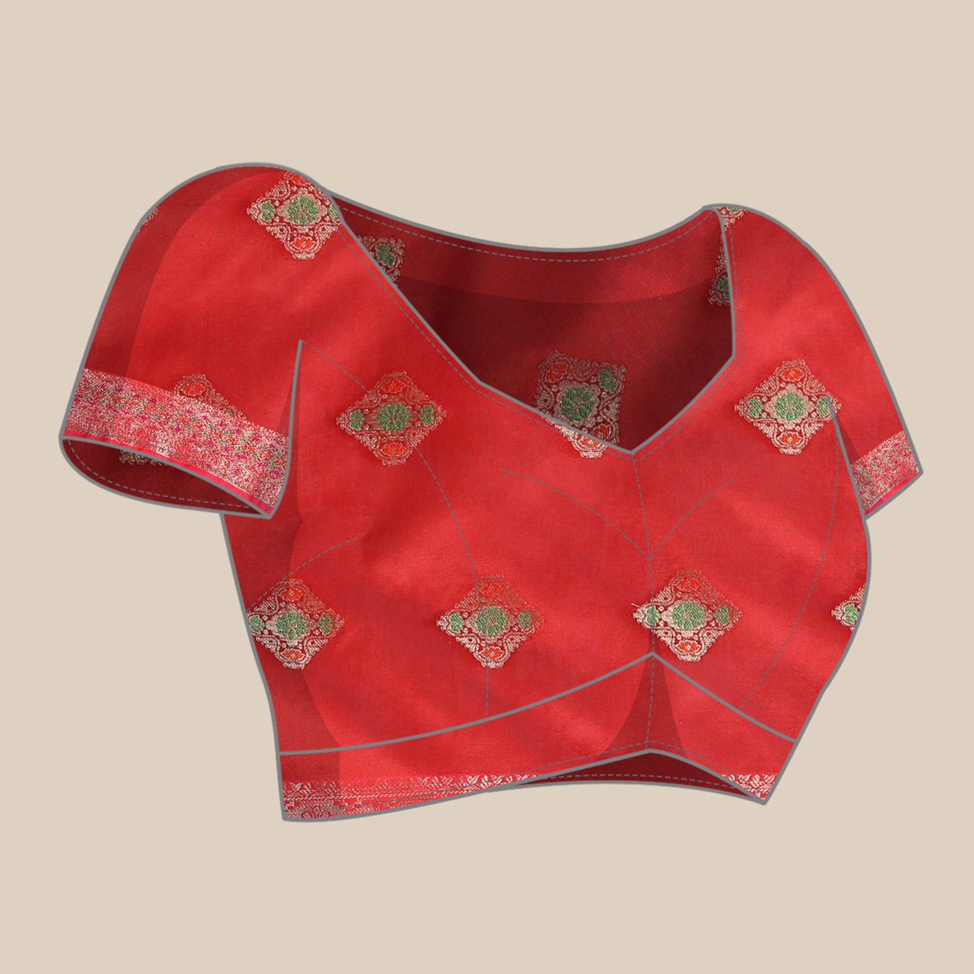 Morpich Woven Organza Saree