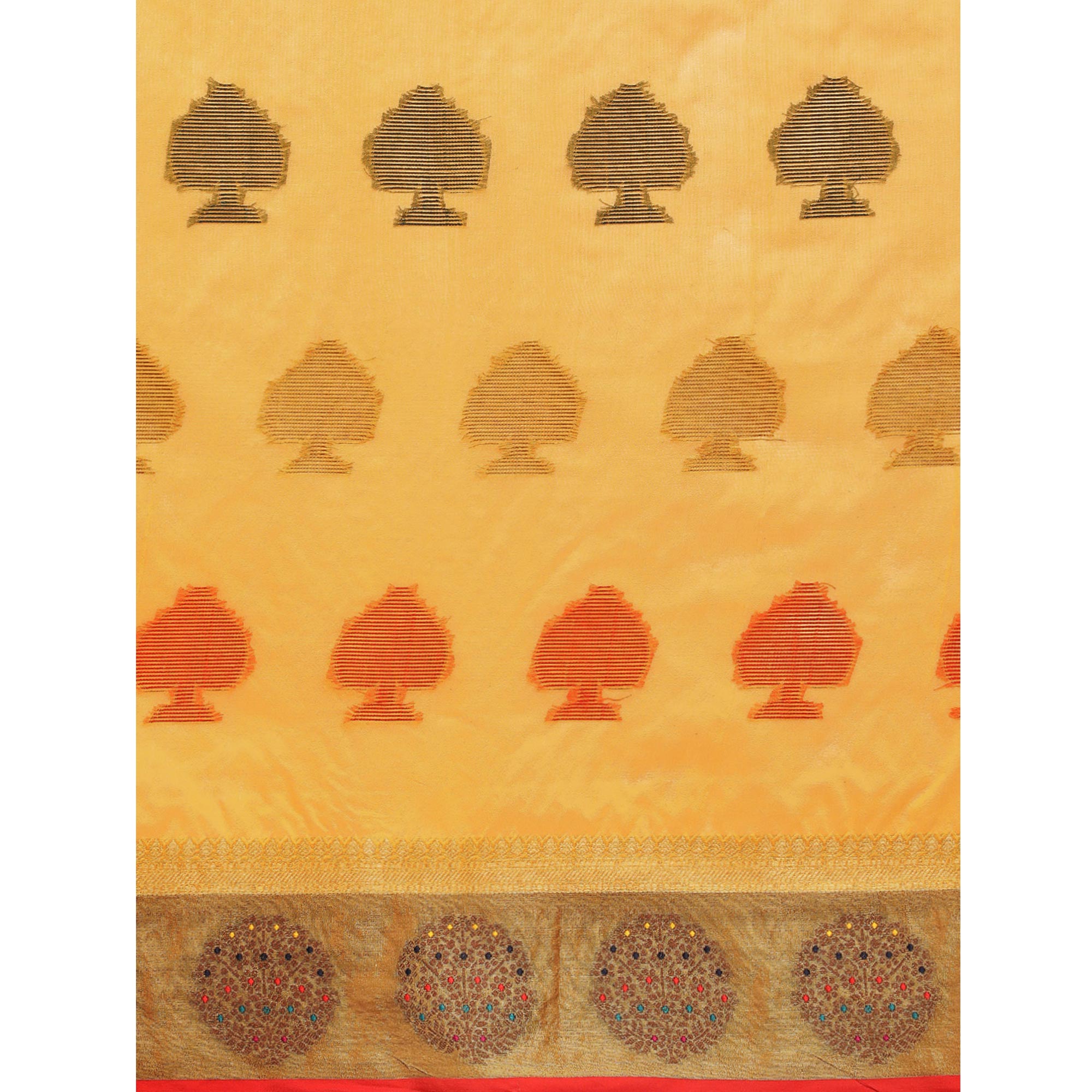 Golden Woven Organza Saree