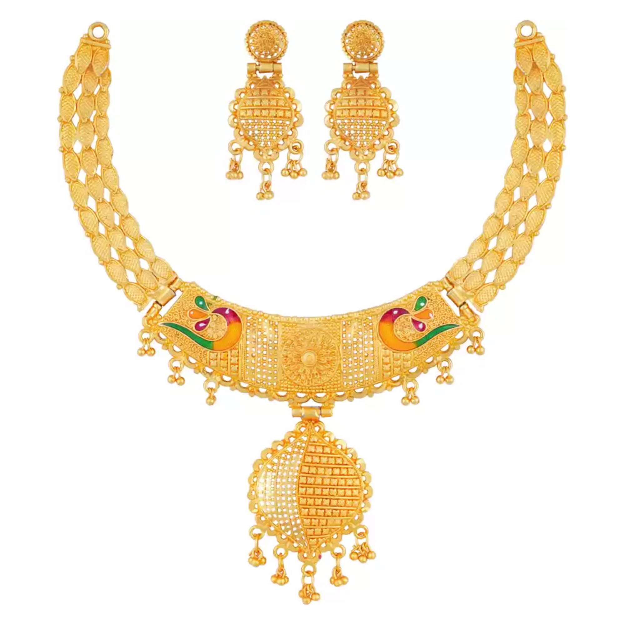 Gold Plated Alloy Necklace Set