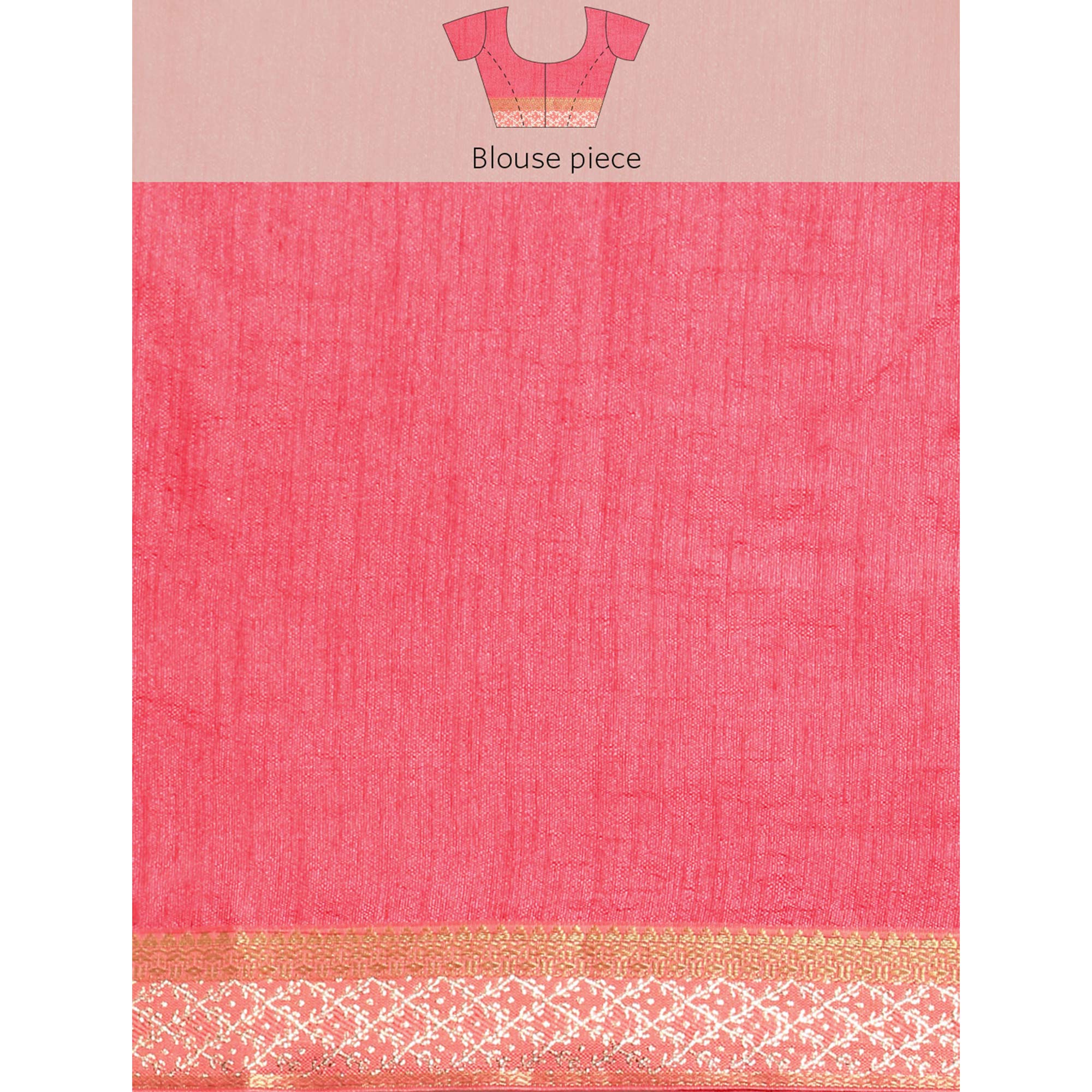 Pink Floral Foil Printed Zomato Saree