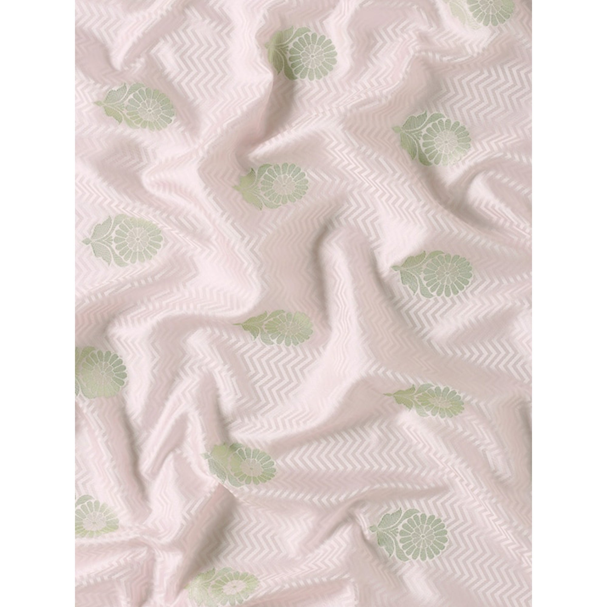 Pink Woven Kanjivaram Silk Saree WithTassels