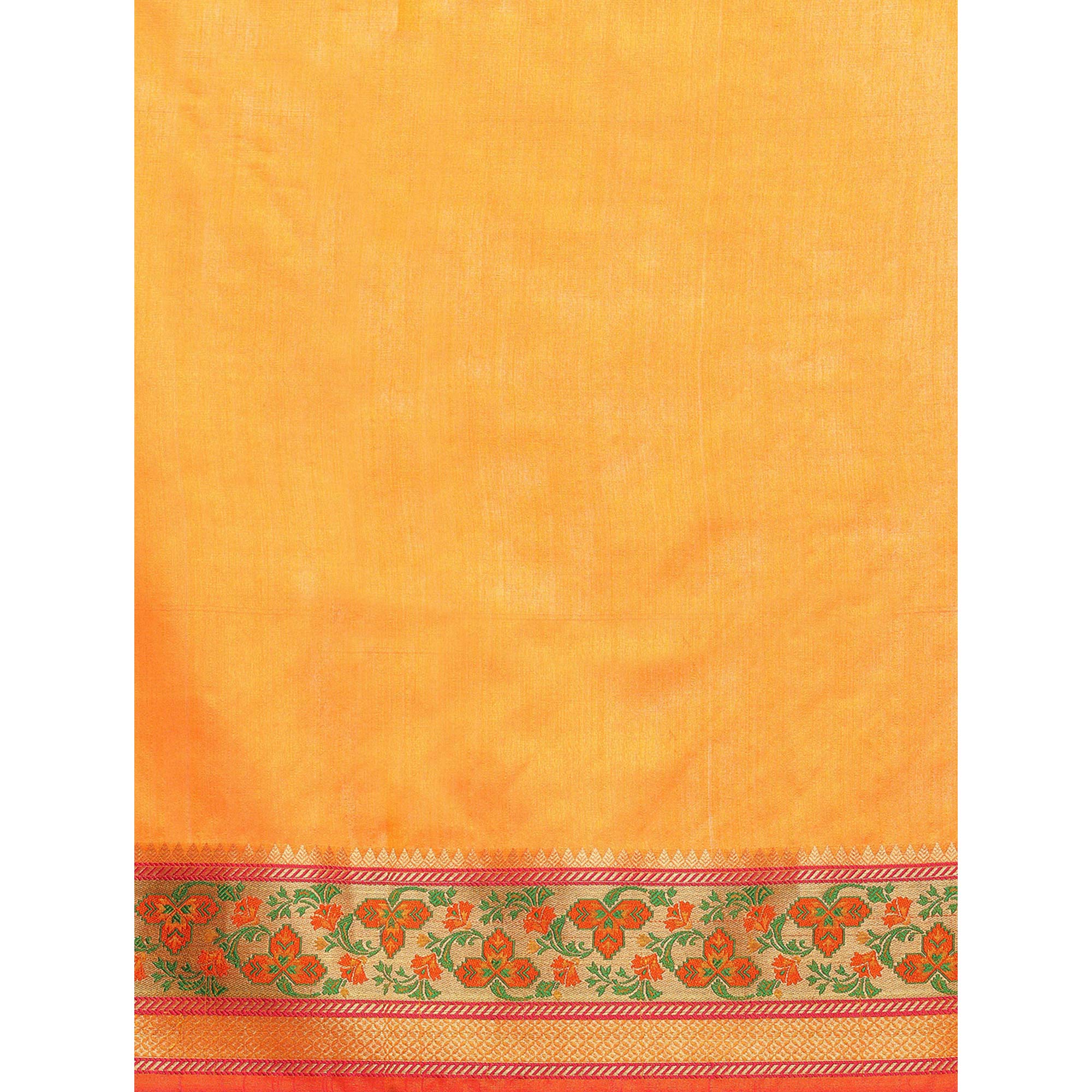 Yellow Woven Cotton Silk Saree