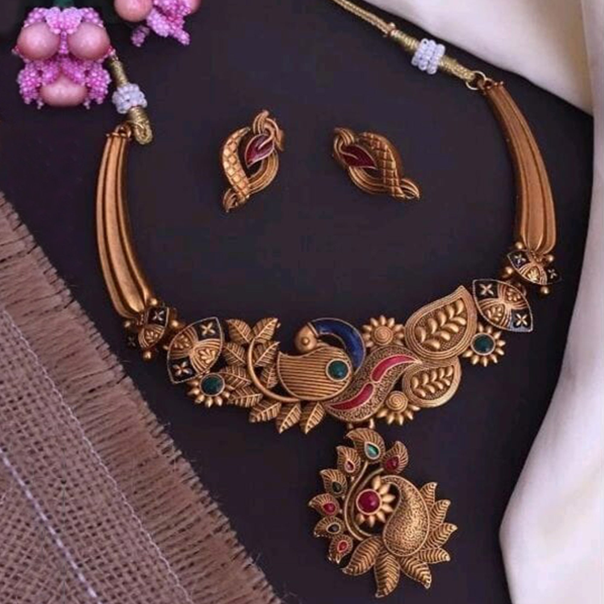 Gold Plated Alloy Necklace Set