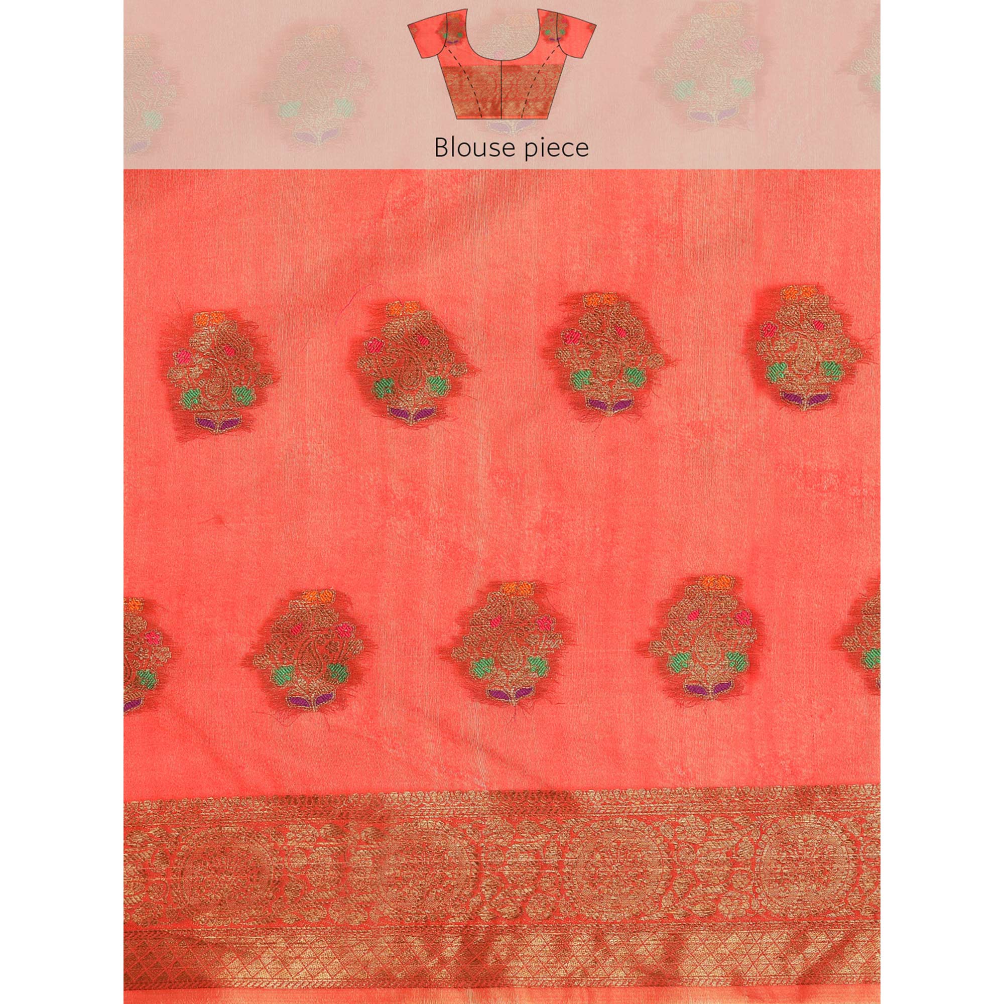 Yellow Woven Cotton Silk Saree