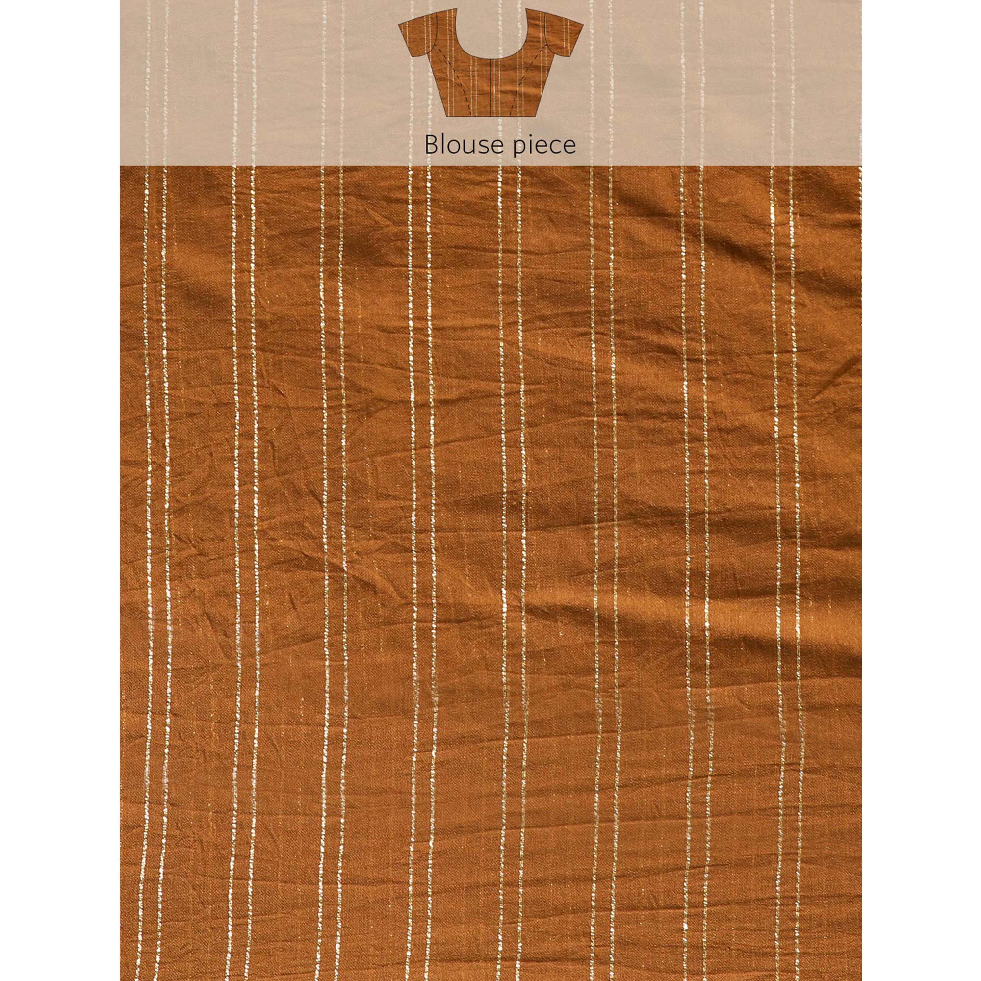 Brown Swarovski With Embroidery Work Chiffon Saree