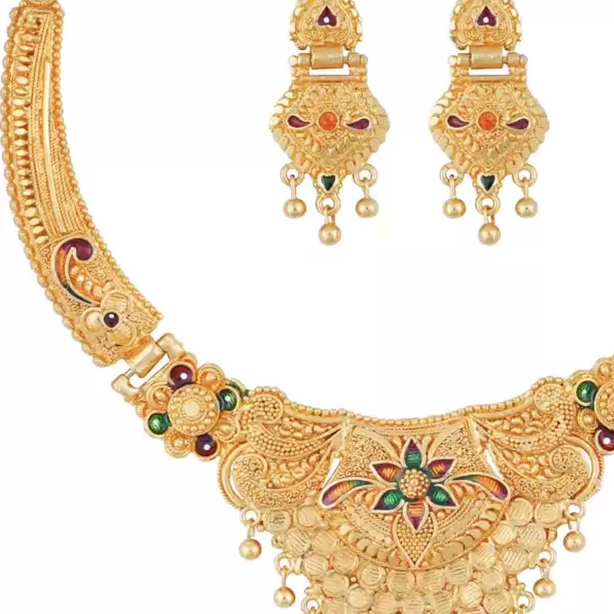 Gold Plated Alloy Necklace Set