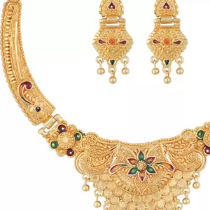 Gold Plated Alloy Necklace Set