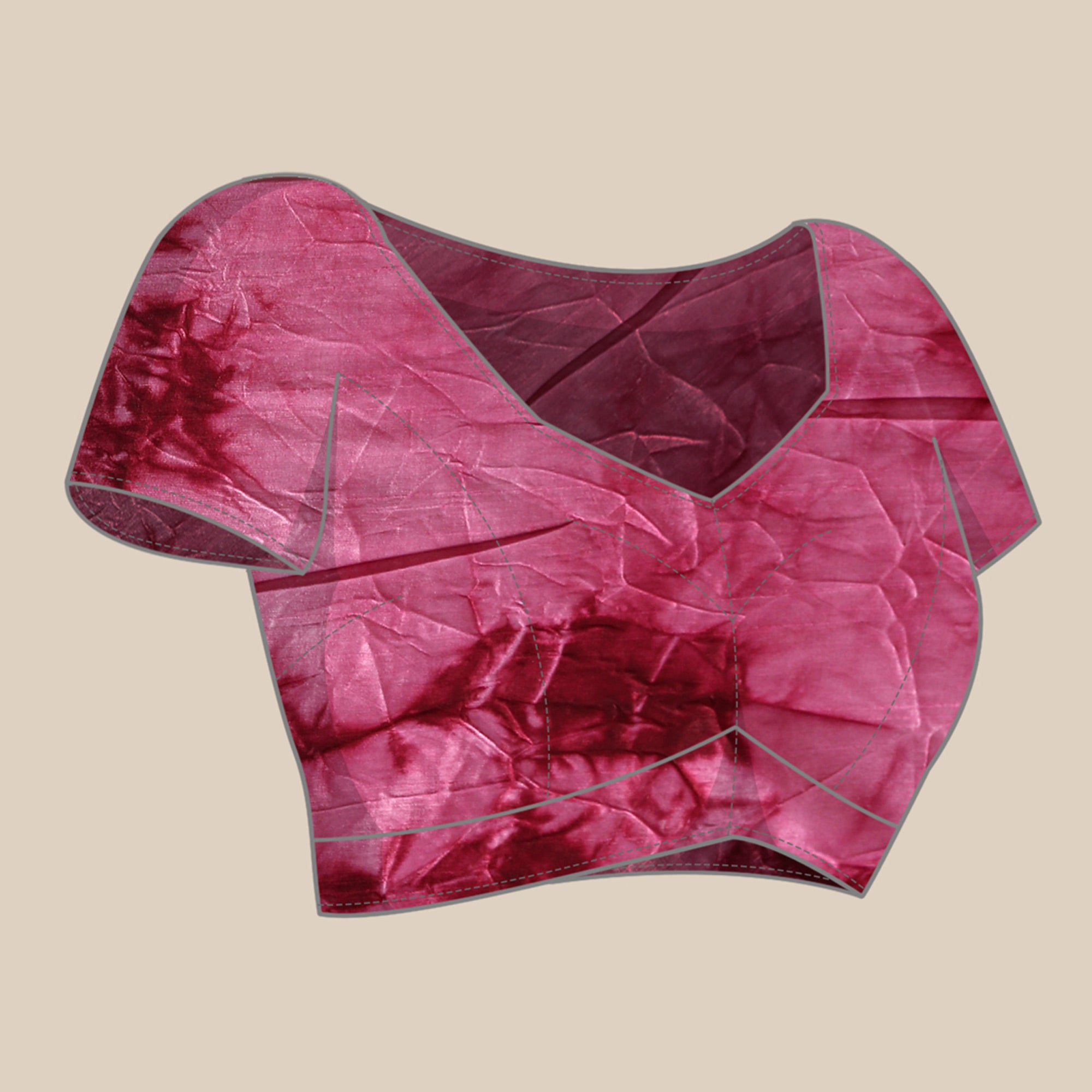 Pink Foil Printed With Swarovski Shimmer Chiffon Saree