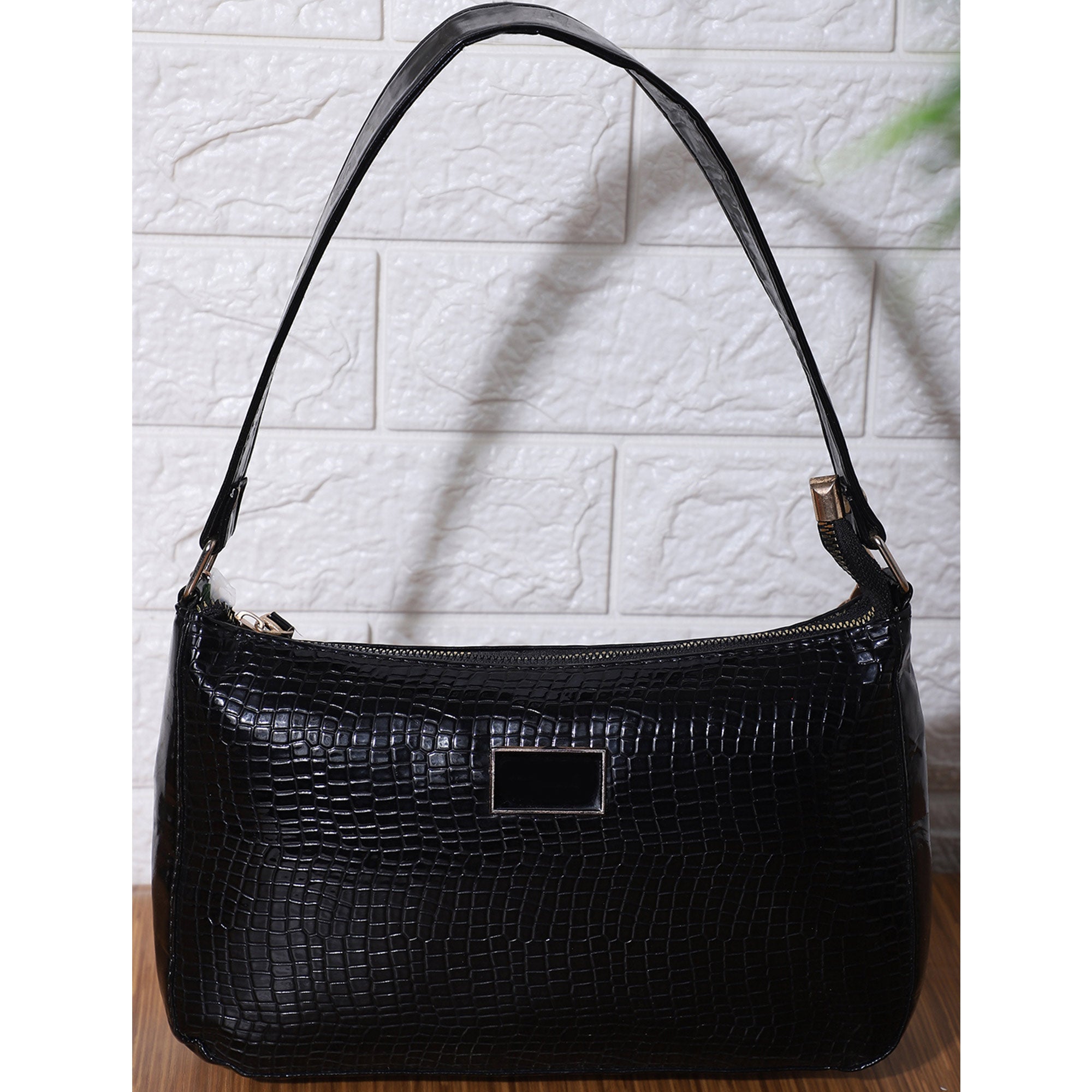 TMN - Women Black Vegan Leather Sling Bag