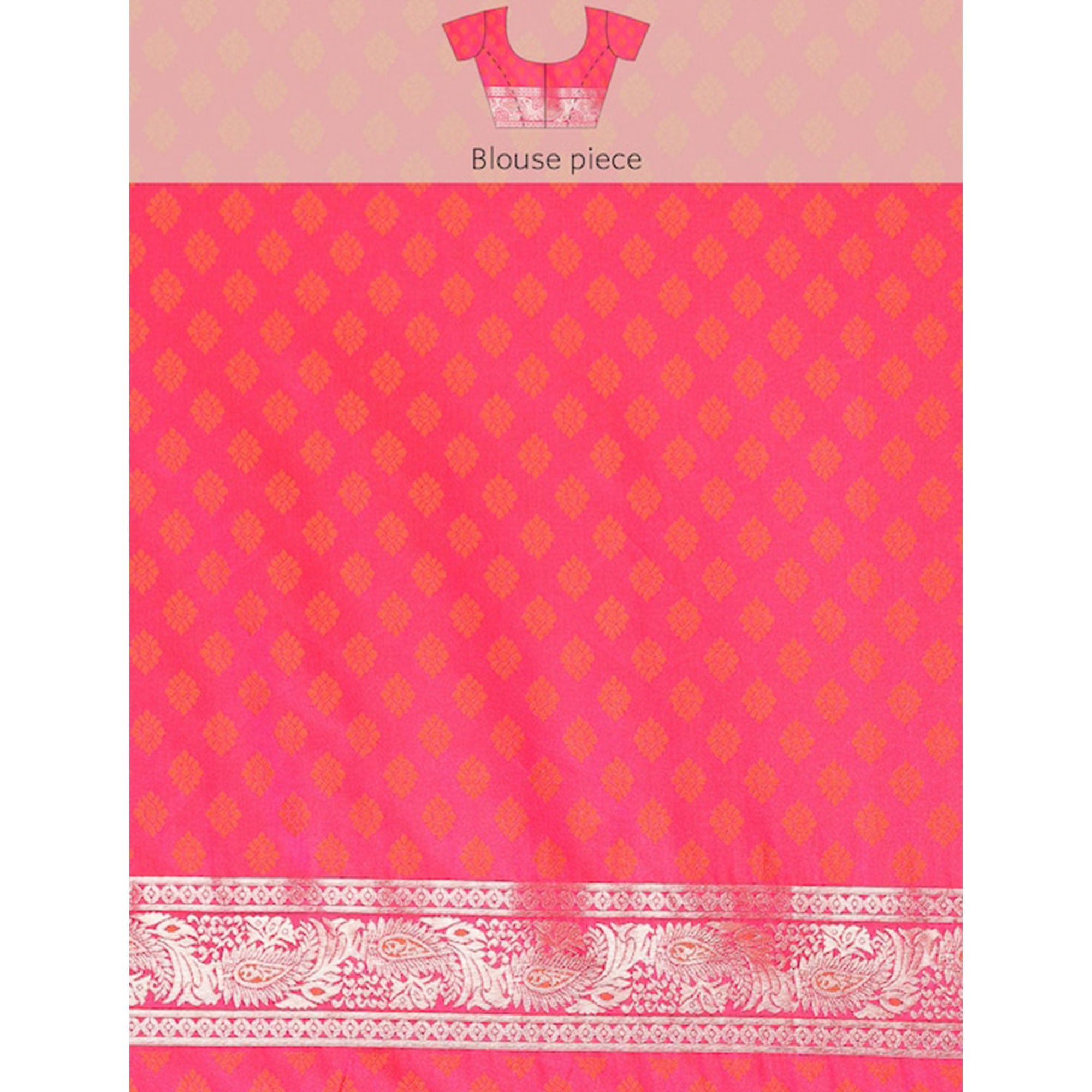 Pink Woven Kanjivaram Silk Saree WithTassels