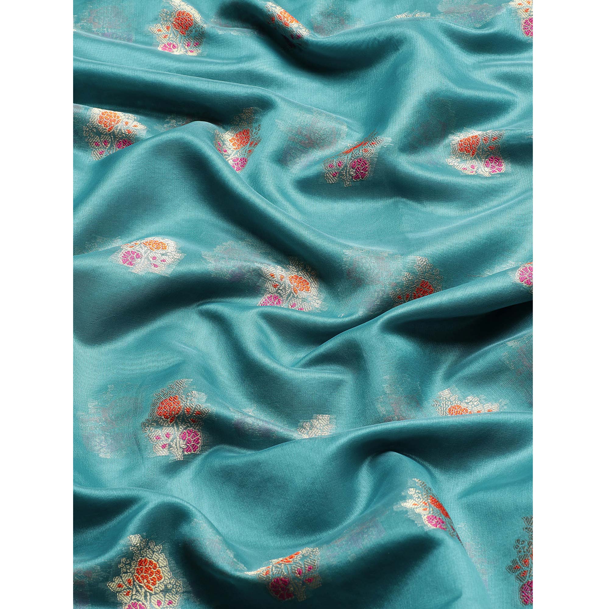 Rama Woven Organza Saree