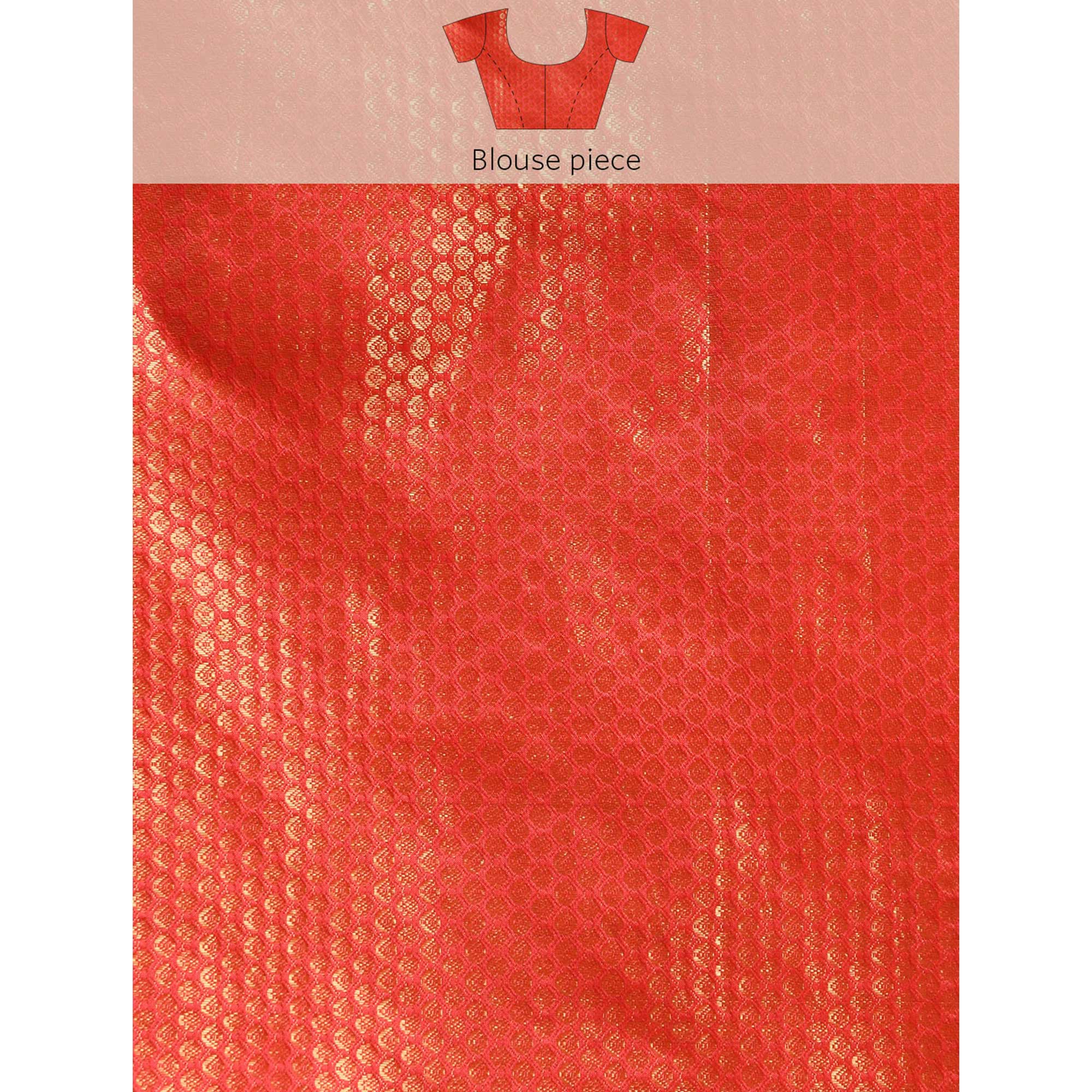 Red Foil Printed With Swarovski Zomato Silk Saree