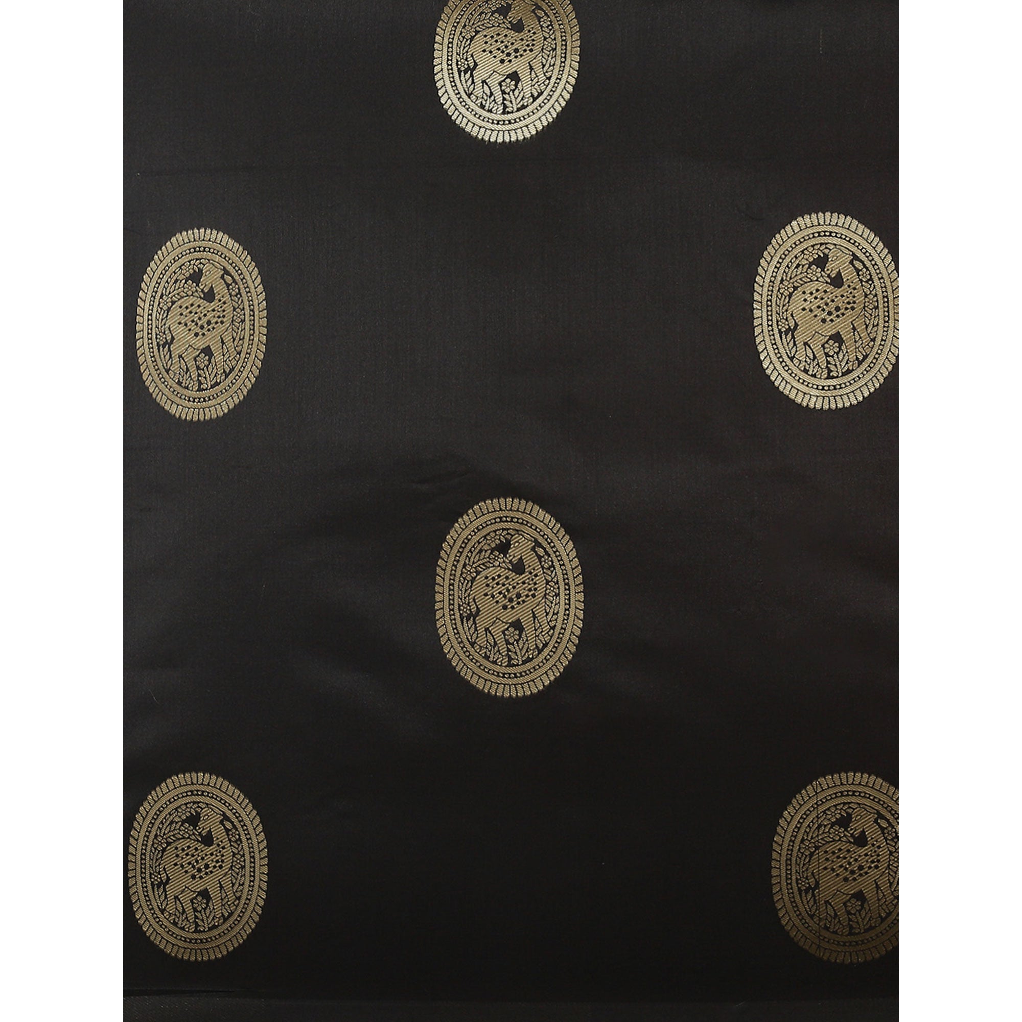 Black Woven Banarasi Silk Saree