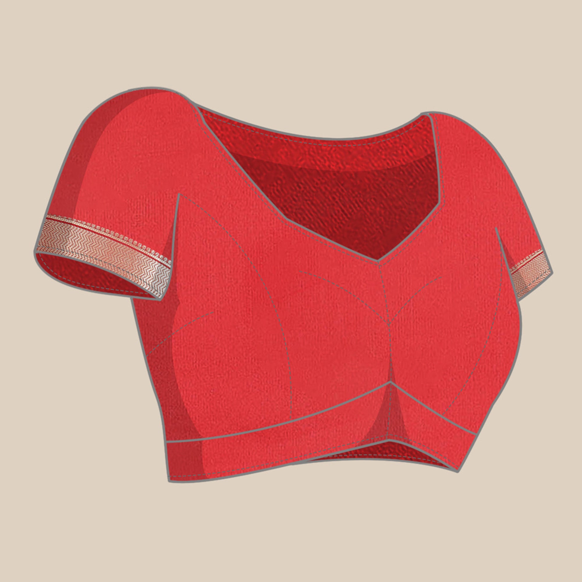 Red Woven Banarasi Silk Saree