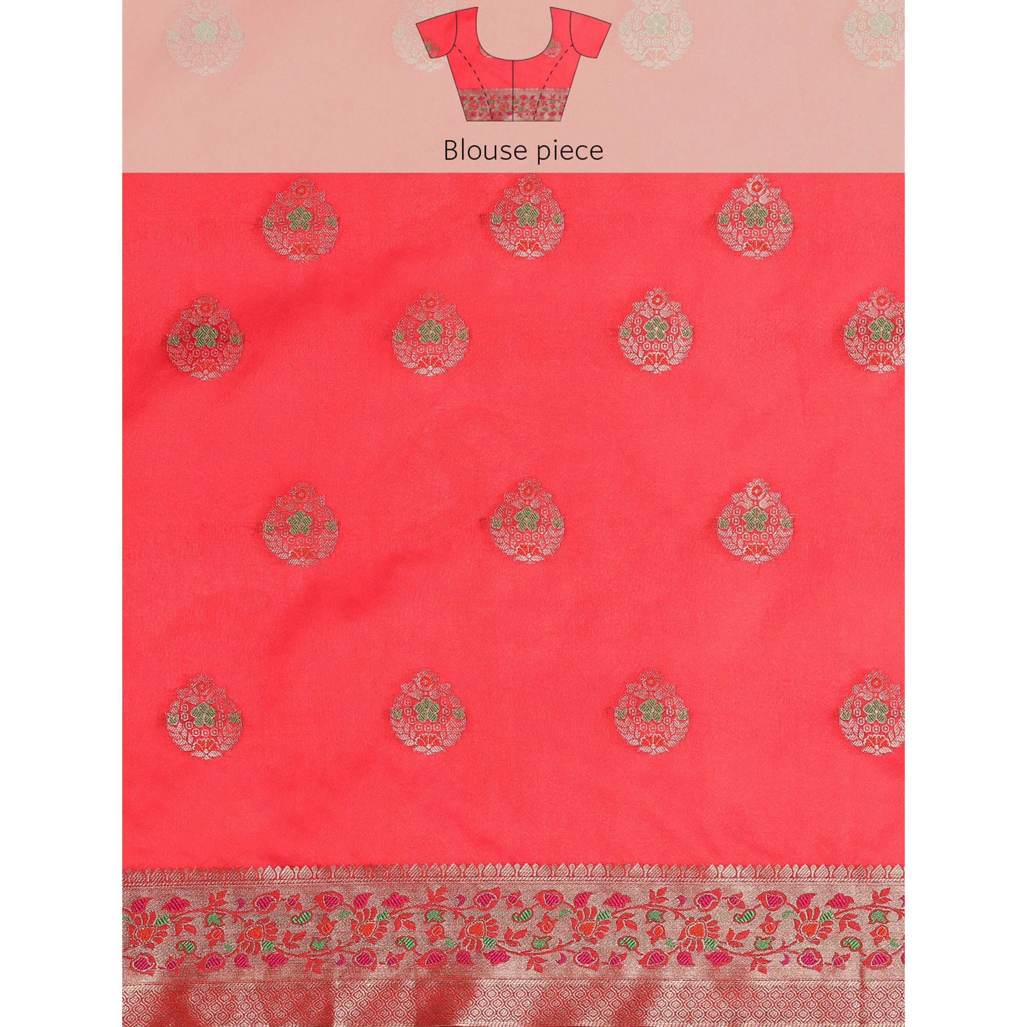 Golden Woven Organza Saree