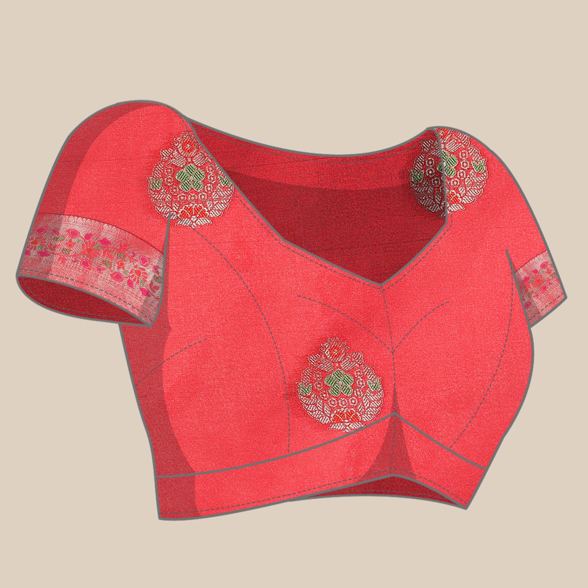 Rama Woven Organza Saree