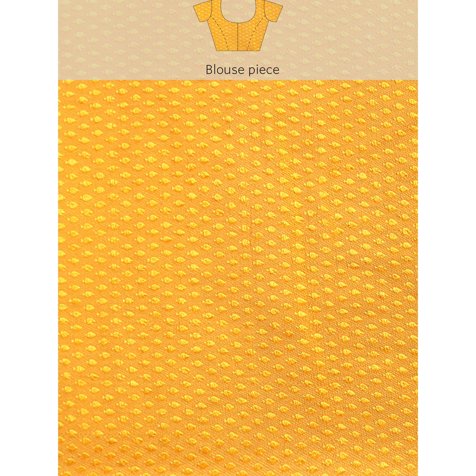 Yellow Floral Embroidered Zomato Silk Saree