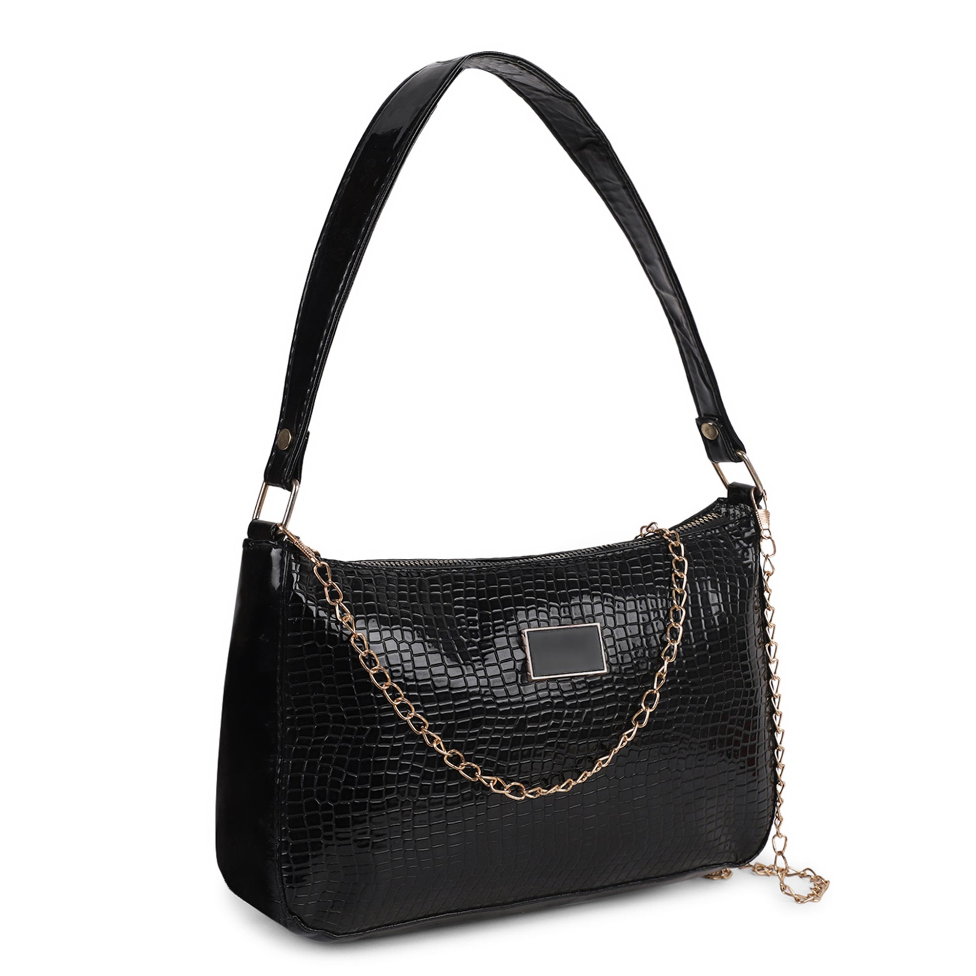 TMN - Women Black Vegan Leather Sling Bag
