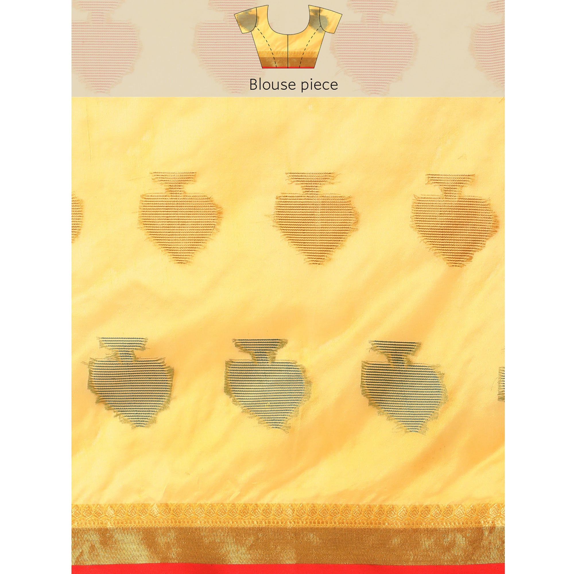 Golden Woven Organza Saree