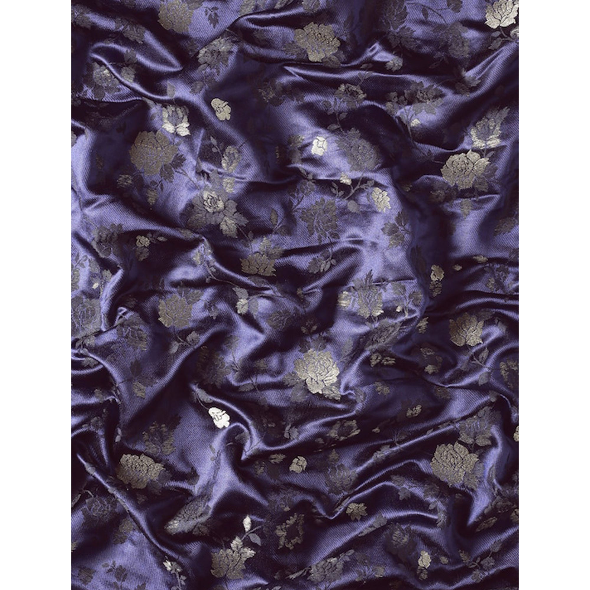 Navy Blue Woven Kanjivaram Silk Saree WithTassels